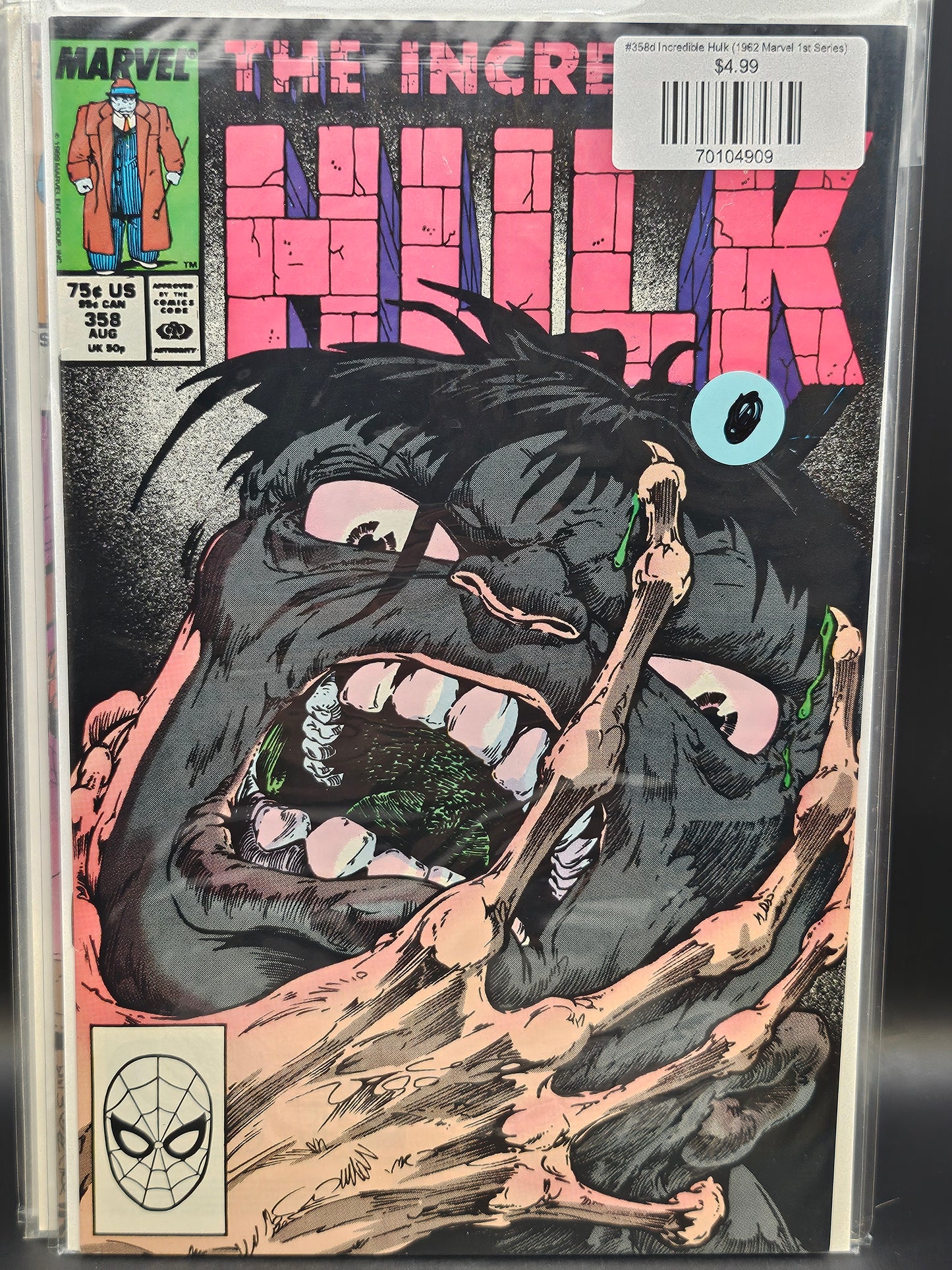 #358d Incredible Hulk (1962 Marvel 1st Series)