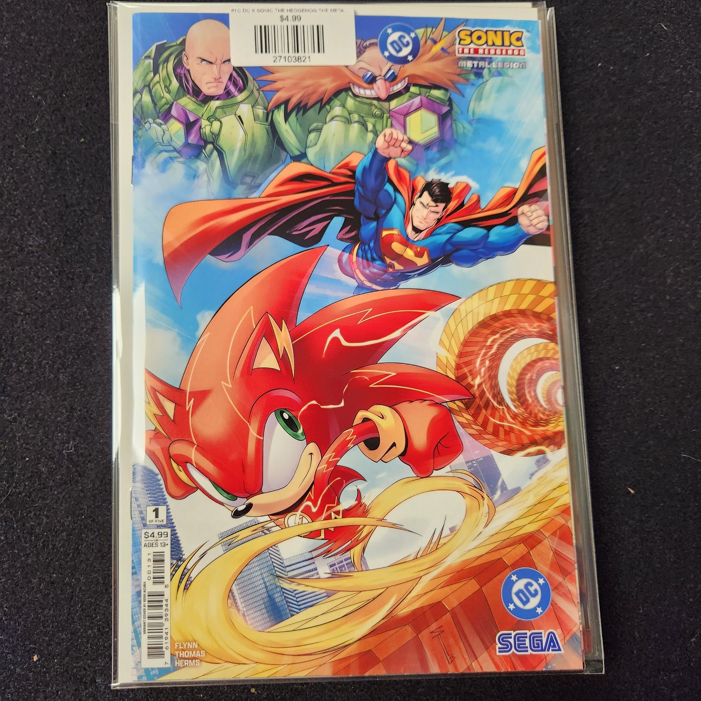 #1C DC X SONIC THE HEDGEHOG THE METAL LEGION (OF 5) SERG ACUNA CARD STOCK VAR (OF 5)