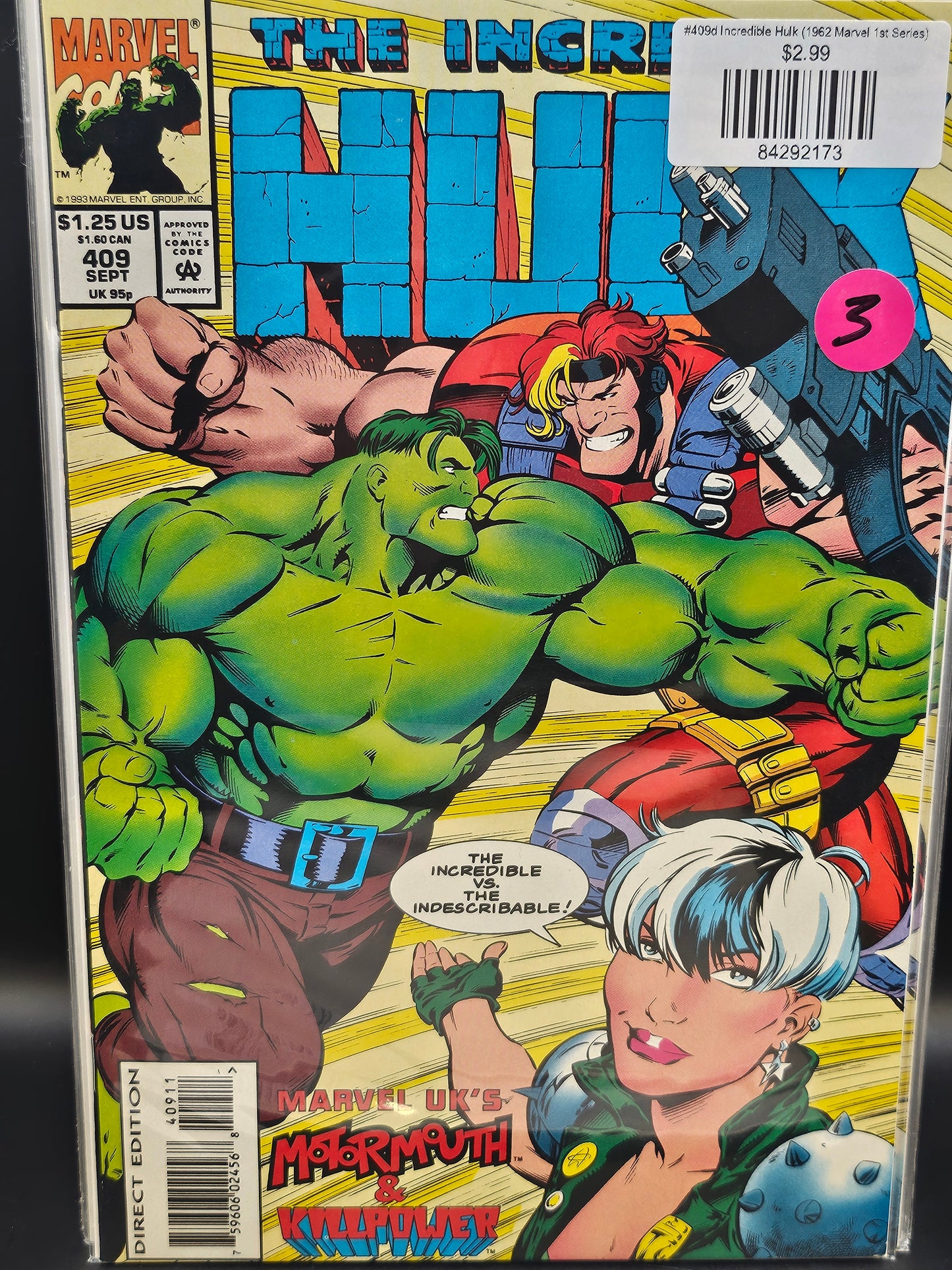 #409d Incredible Hulk (1962 Marvel 1st Series)