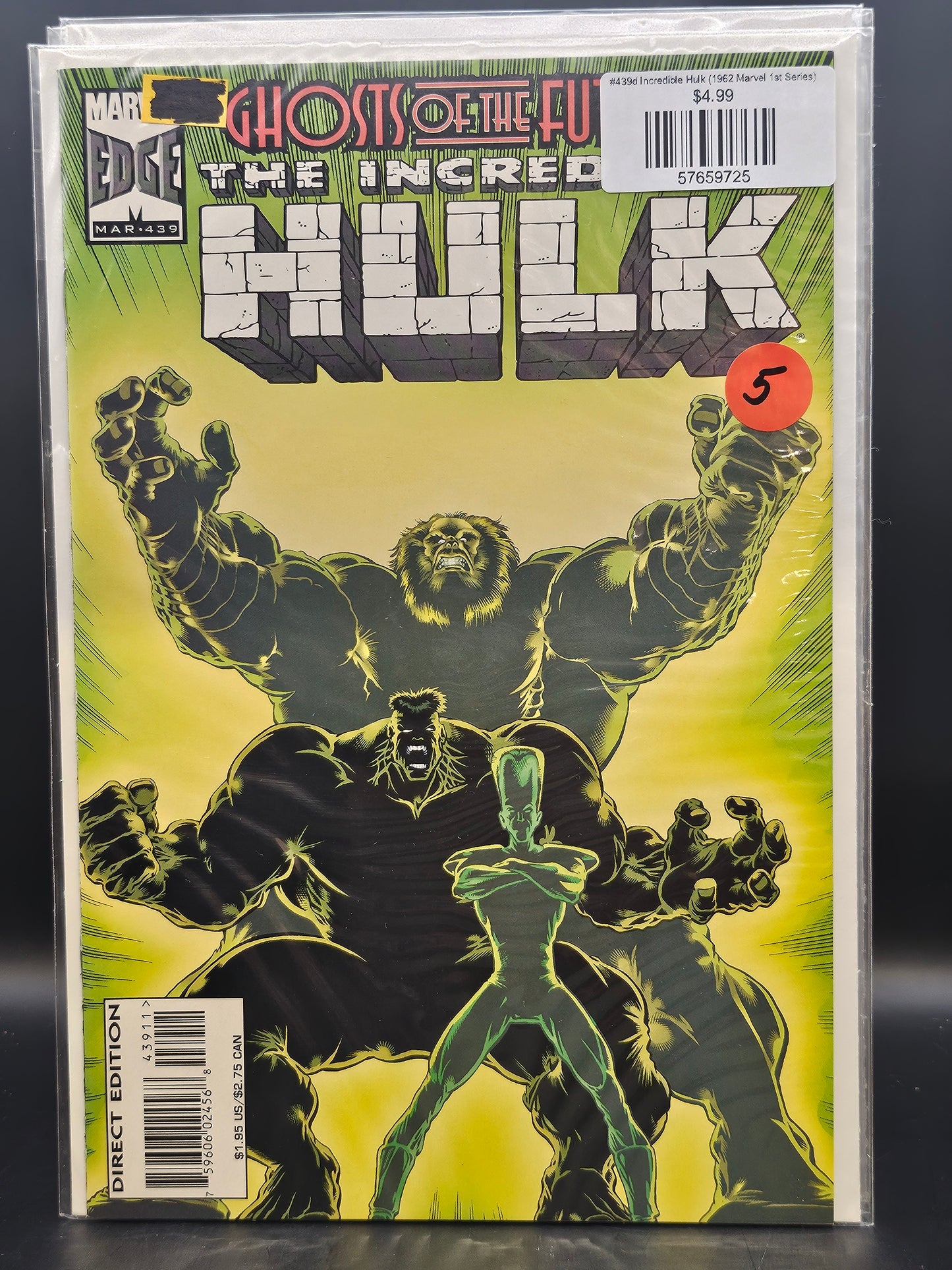 #439d Incredible Hulk (1962 Marvel 1st Series)