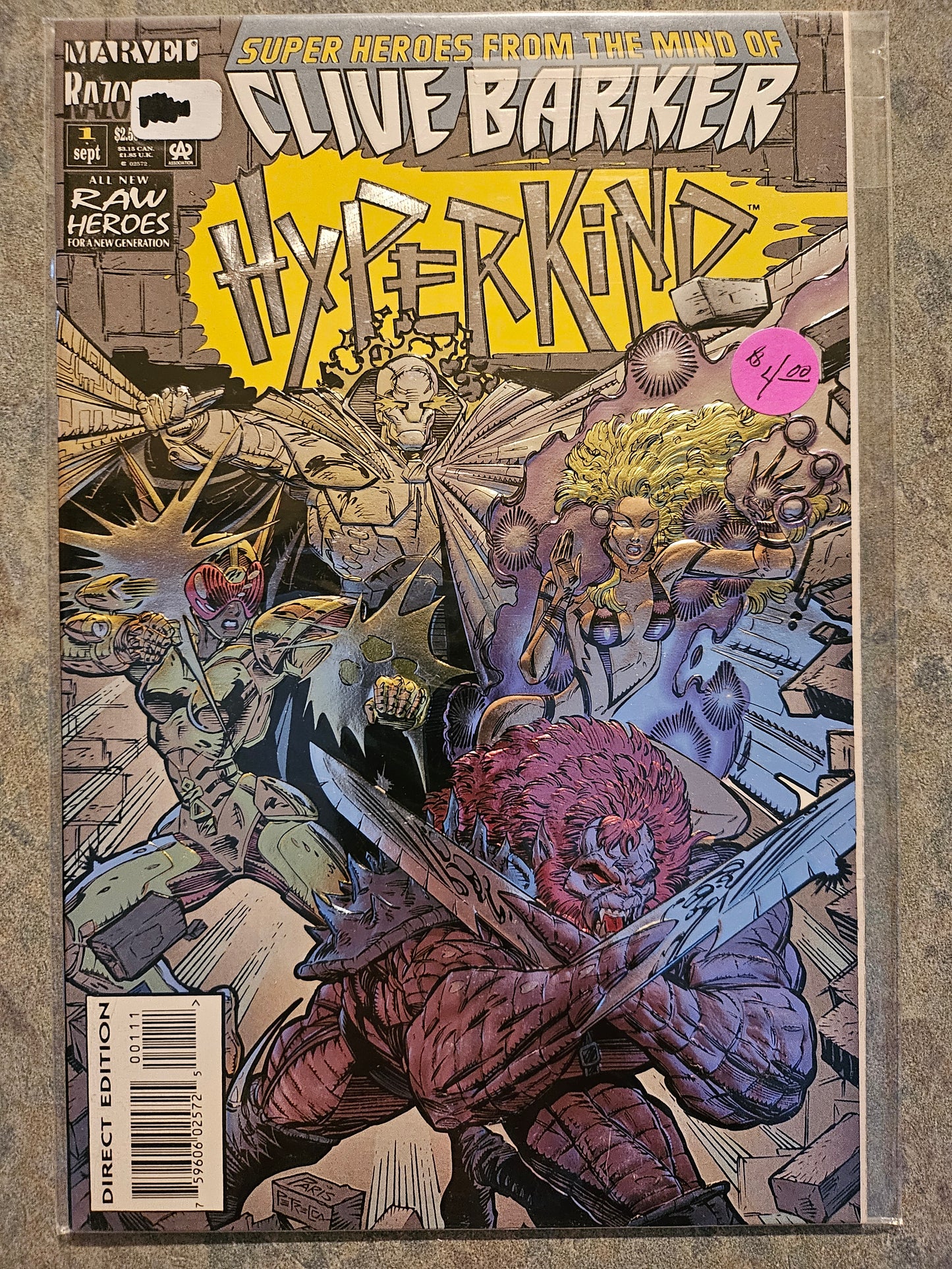 Super Heroes From the Mind of Clive Barker: Hyperkind – Marvel Razorline – 1993–1994 – Volume 1 – #1 of 9