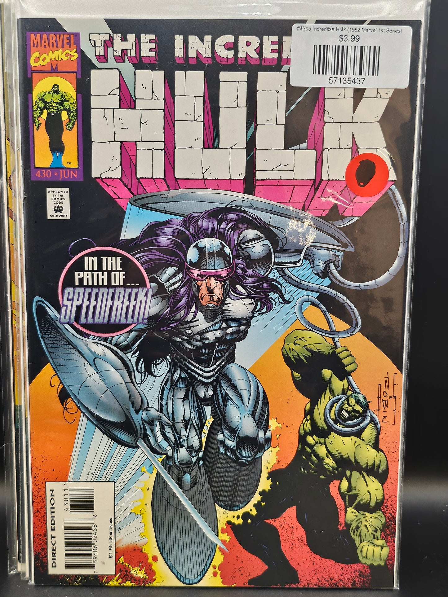 #430d Incredible Hulk (1962 Marvel 1st Series)