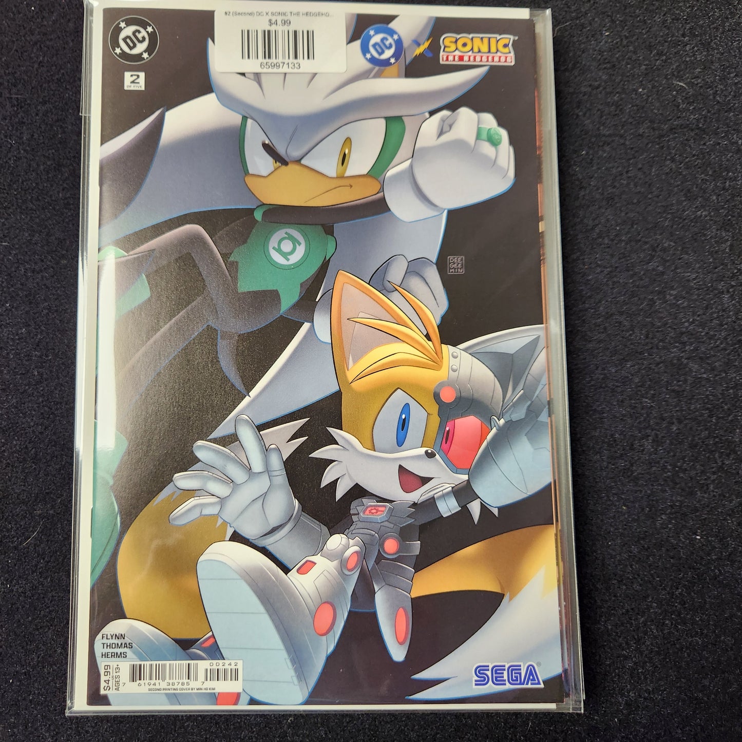 #2 (Second) DC X SONIC THE HEDGEHOG (Second Printing Deegeemin Connecting OF 5)