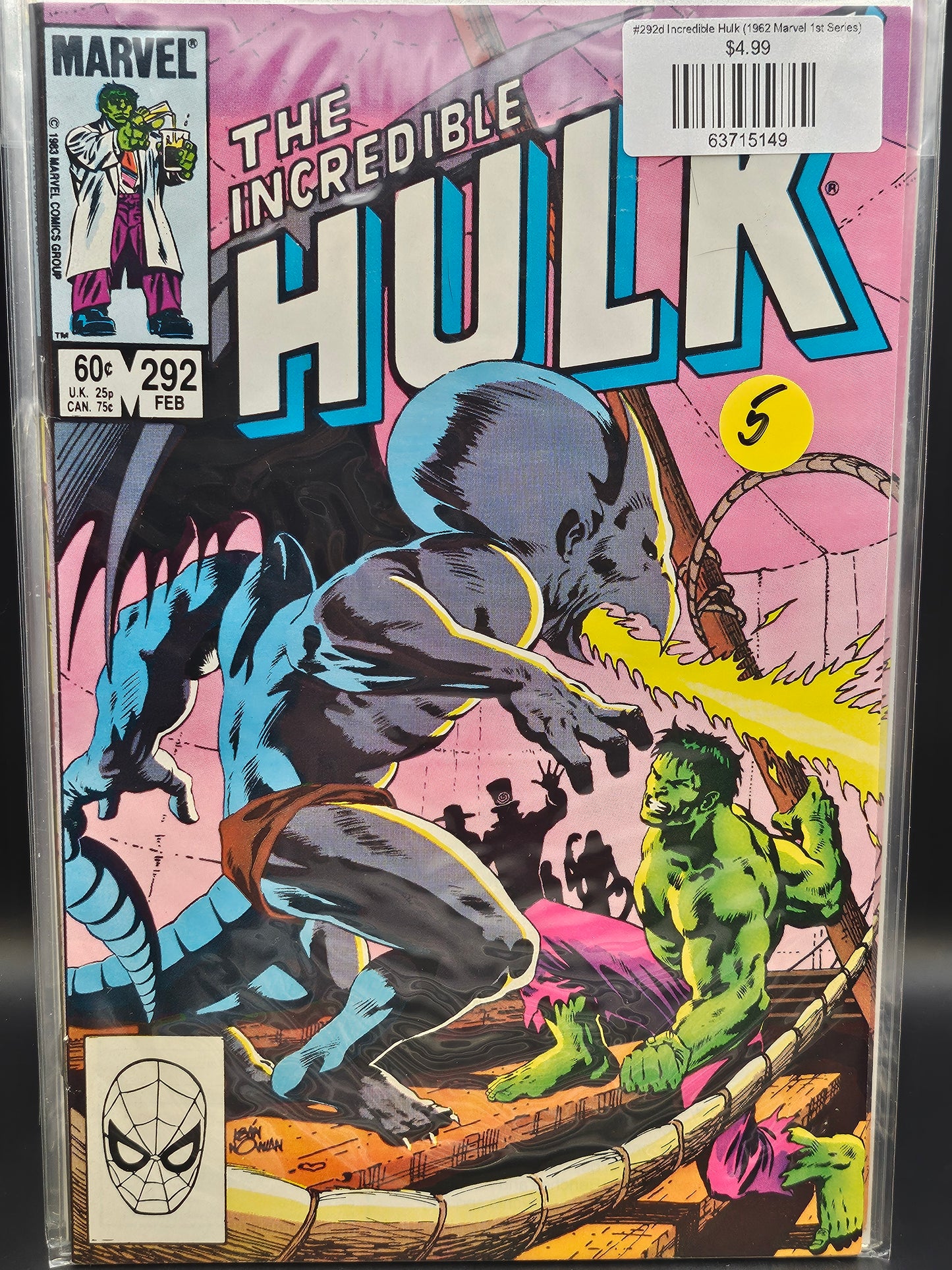 #292d Incredible Hulk (1962 Marvel 1st Series)