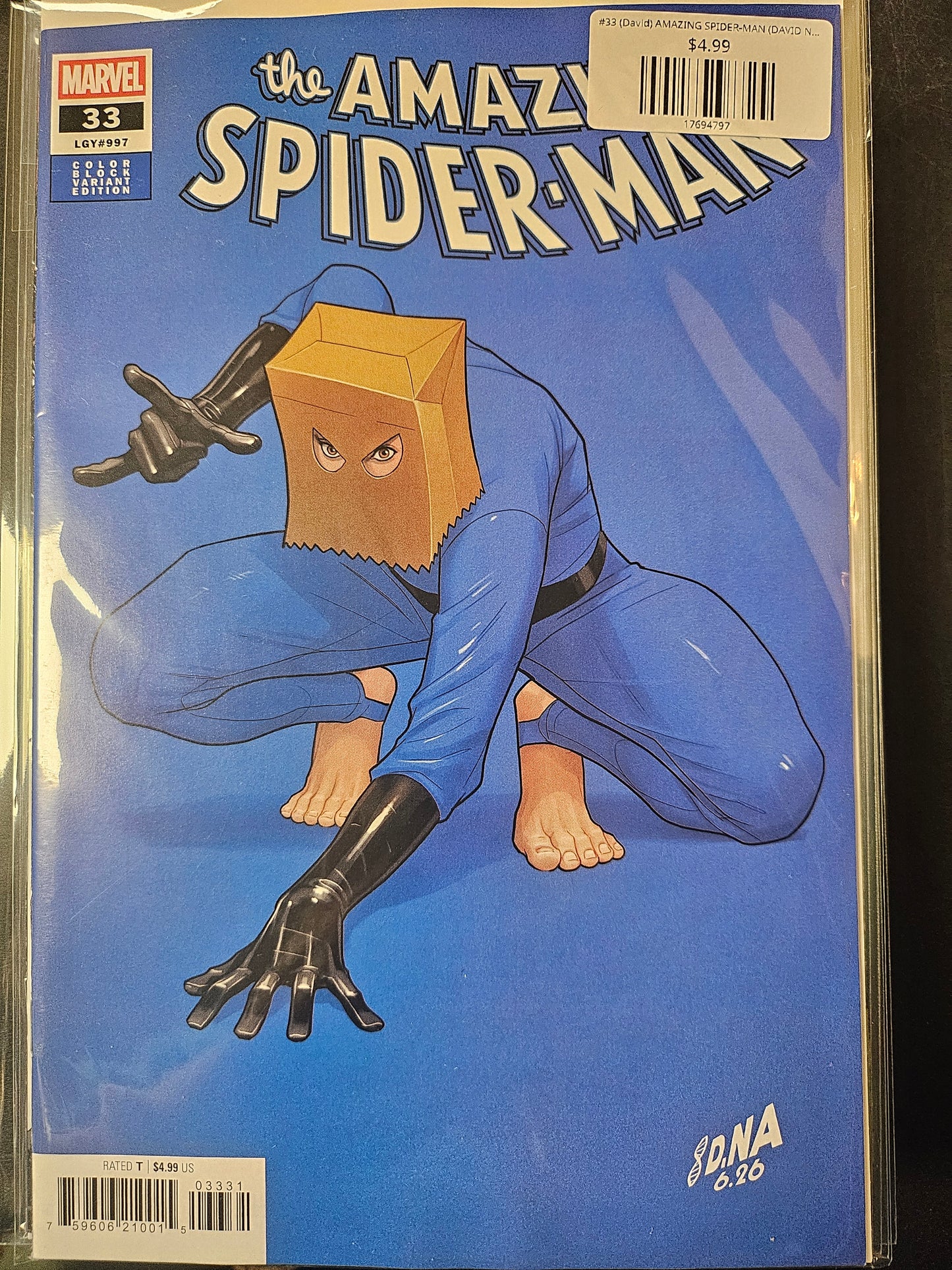#33 (David) AMAZING SPIDER-MAN (DAVID NAKAYAMA COLOR BLOCK BLUE VARIANT)