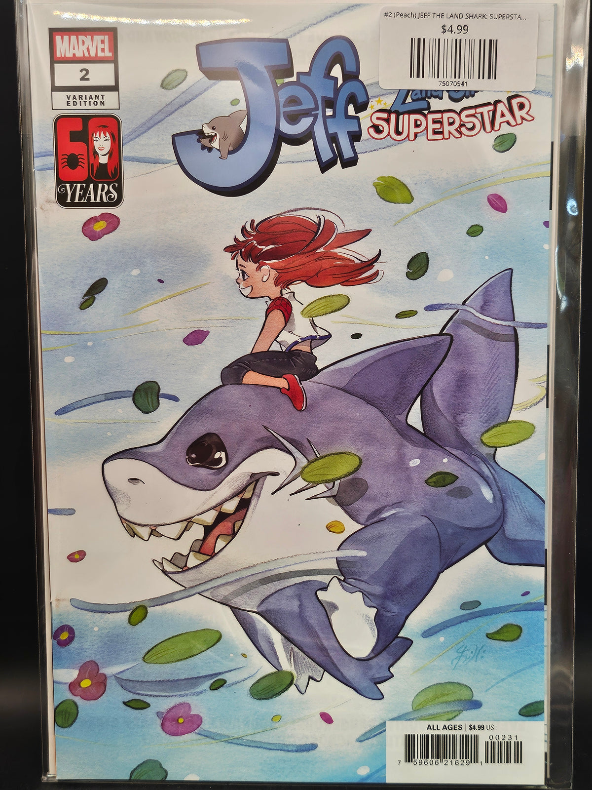 #2 (Peach) JEFF THE LAND SHARK: SUPERSTAR (PEACH MOMOKO MARY JANE WATSON VARIANT)