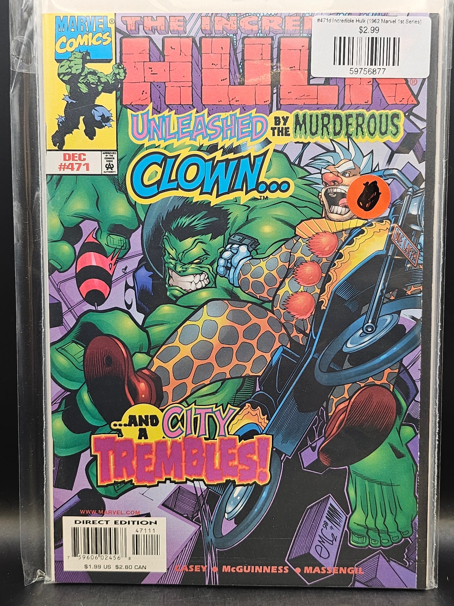 #471d Incredible Hulk (1962 Marvel 1st Series)