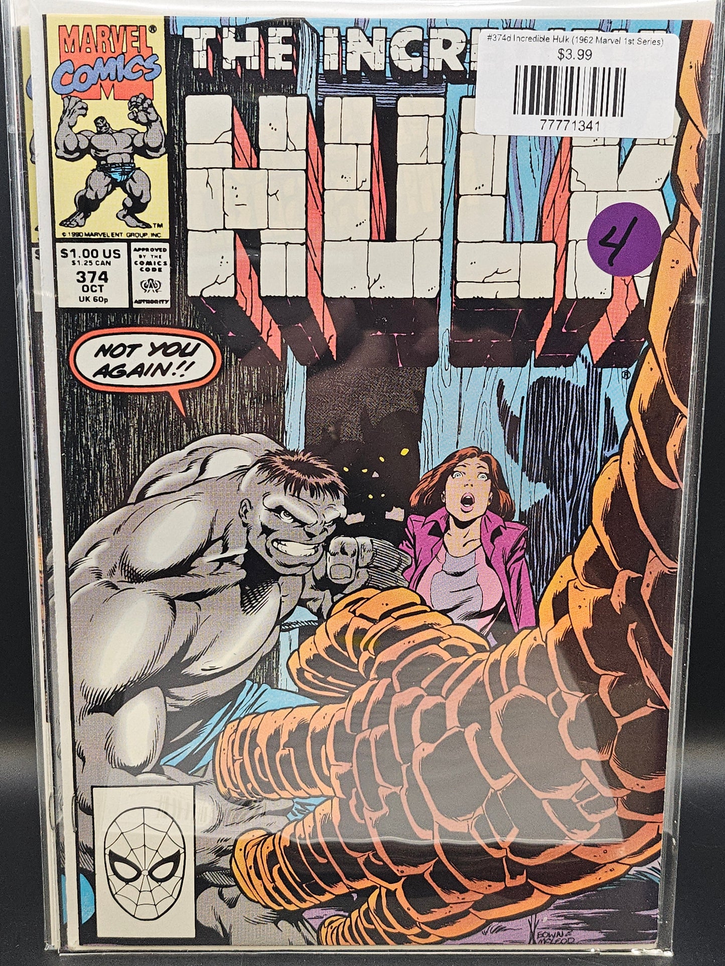 #374d Incredible Hulk (1962 Marvel 1st Series)