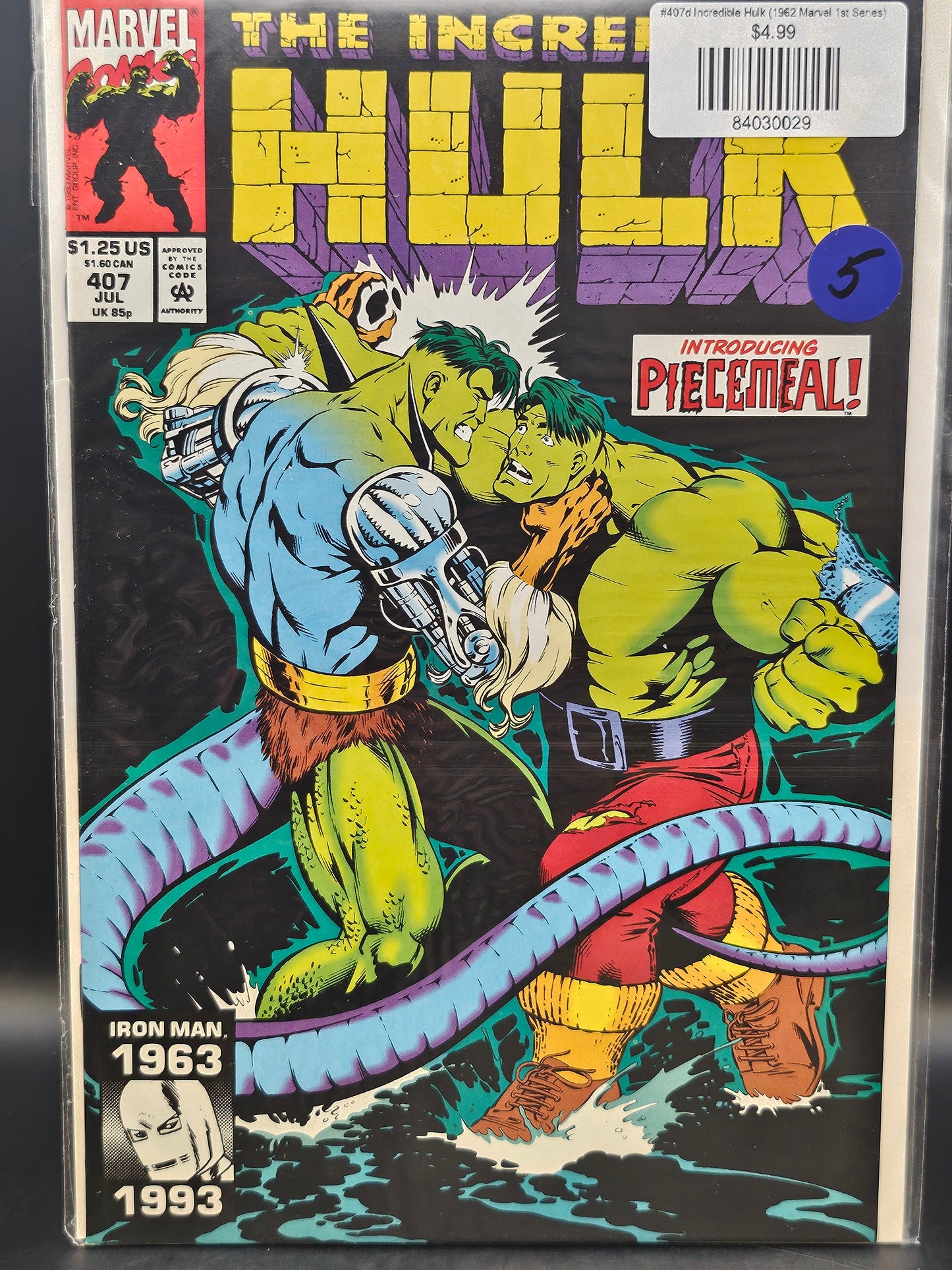 #407d Incredible Hulk (1962 Marvel 1st Series)