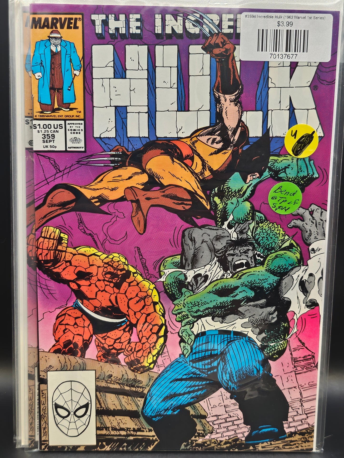 #359d Incredible Hulk (1962 Marvel 1st Series)