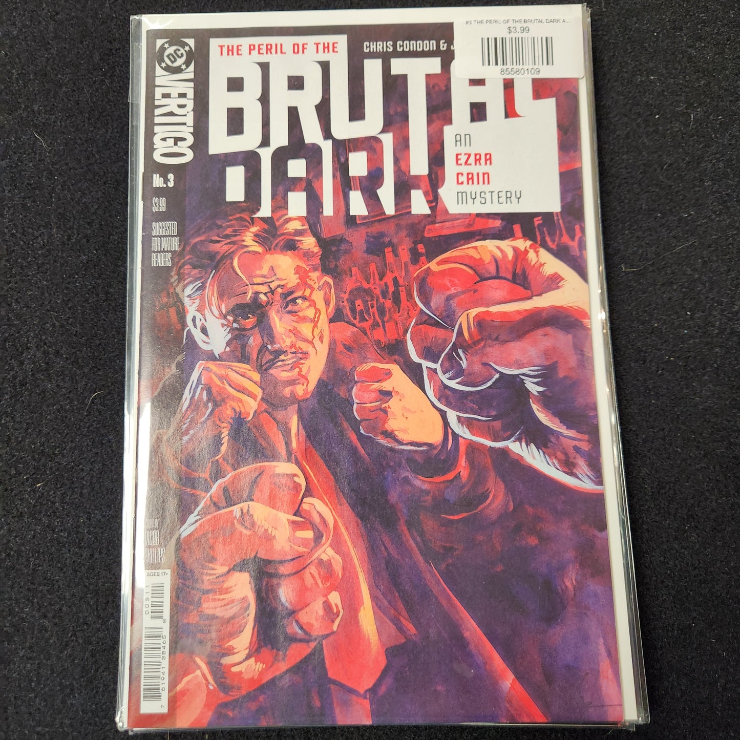 #3 THE PERIL OF THE BRUTAL DARK AN EZRA CAIN MYSTERY ((of 6) Cvr a Jacob Phillips (mr))