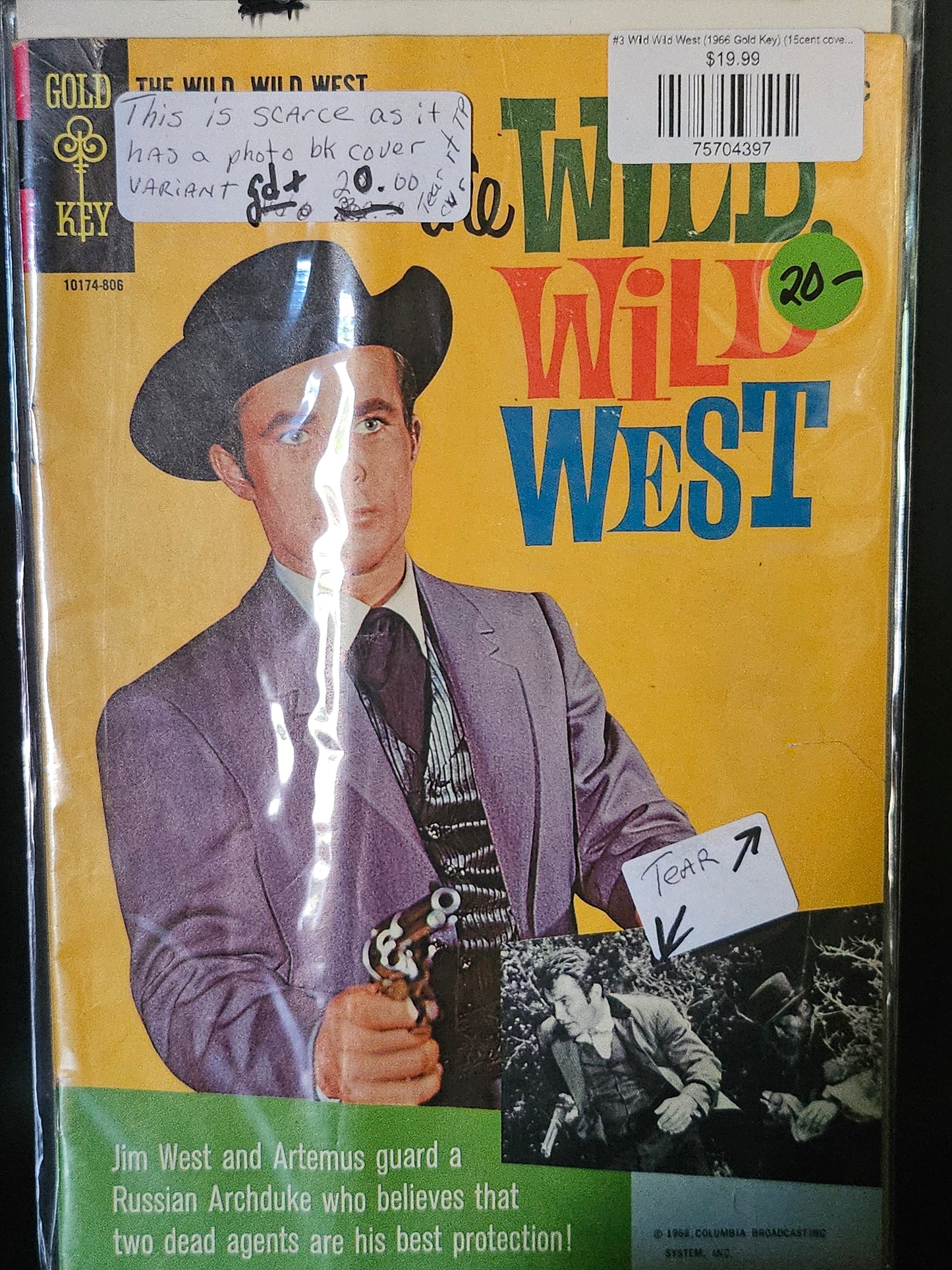#3 Wild Wild West (1966 Gold Key) (15cent cover price Photo on back cover)