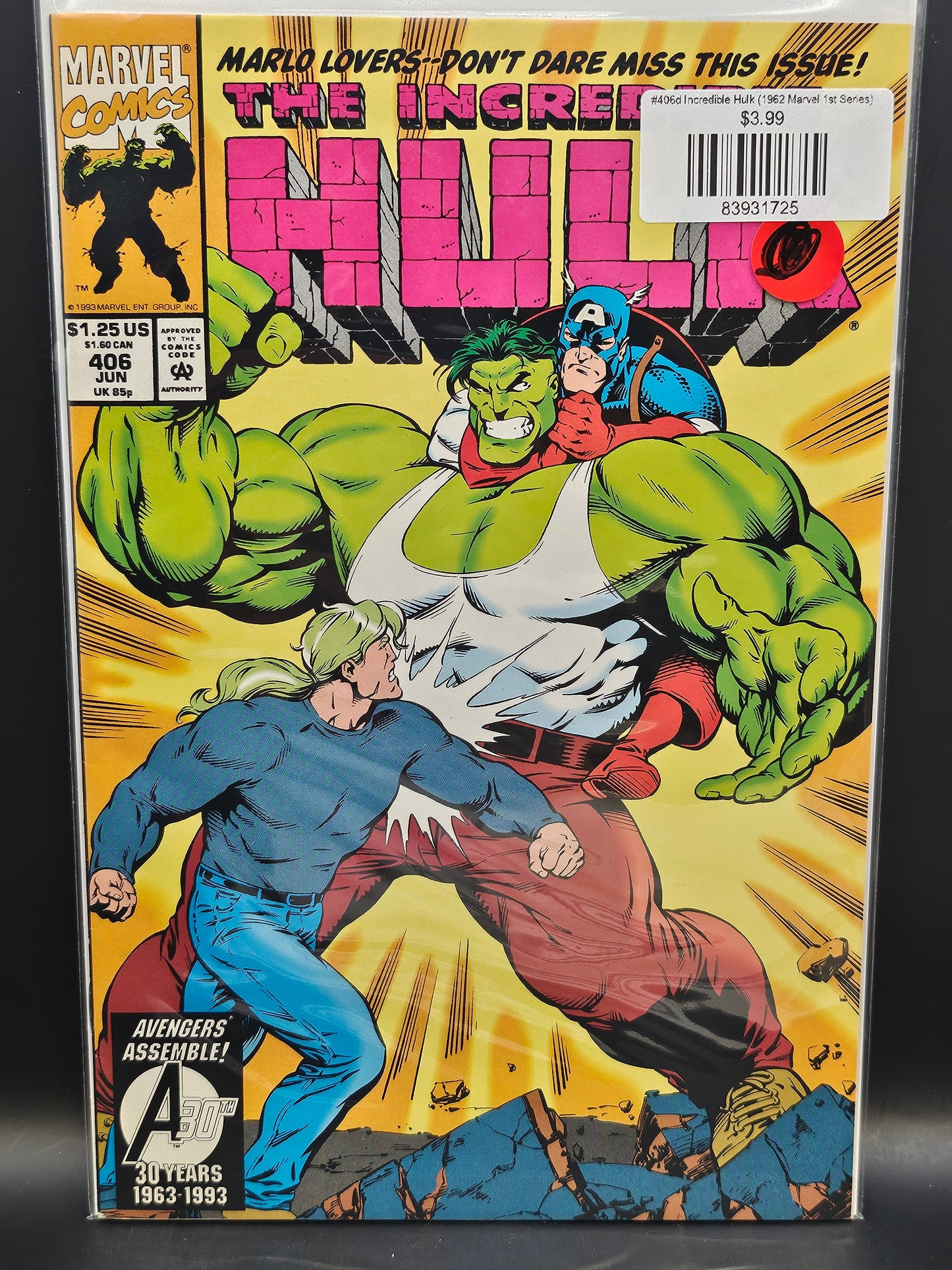 #406d Incredible Hulk (1962 Marvel 1st Series)