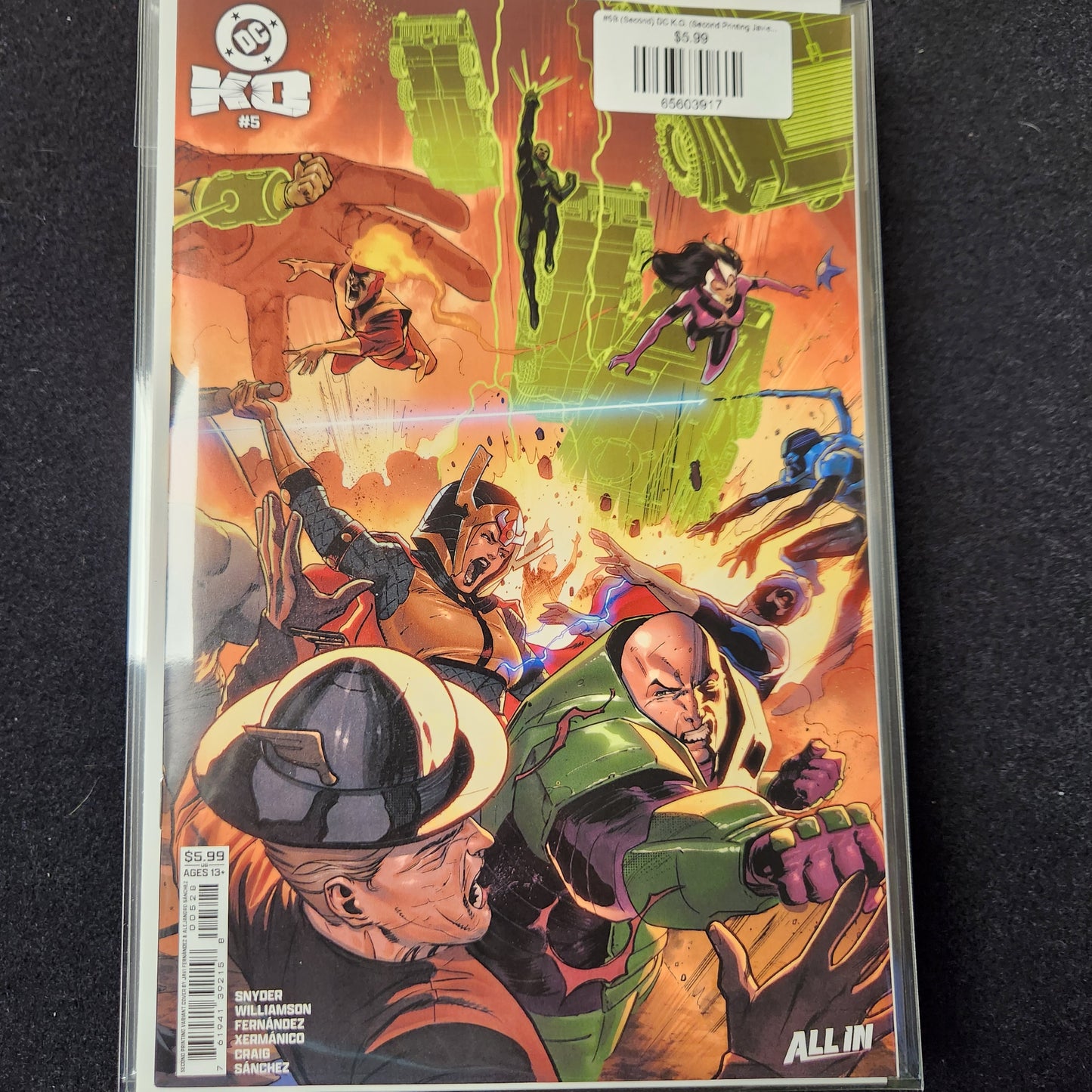 #5B (Second) DC K.O. (Second Printing Javier Fernandez Connecting Card stock Var OF 5)