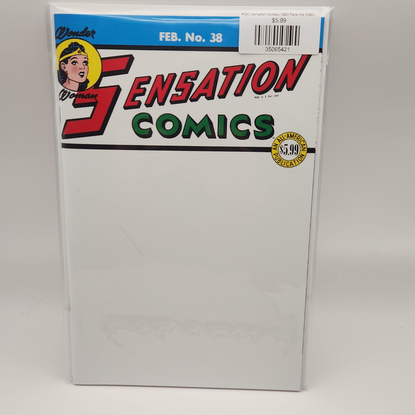 #38C Sensation Comics (1942) Facsimile Edition (2025 DC) (Blank Cover)