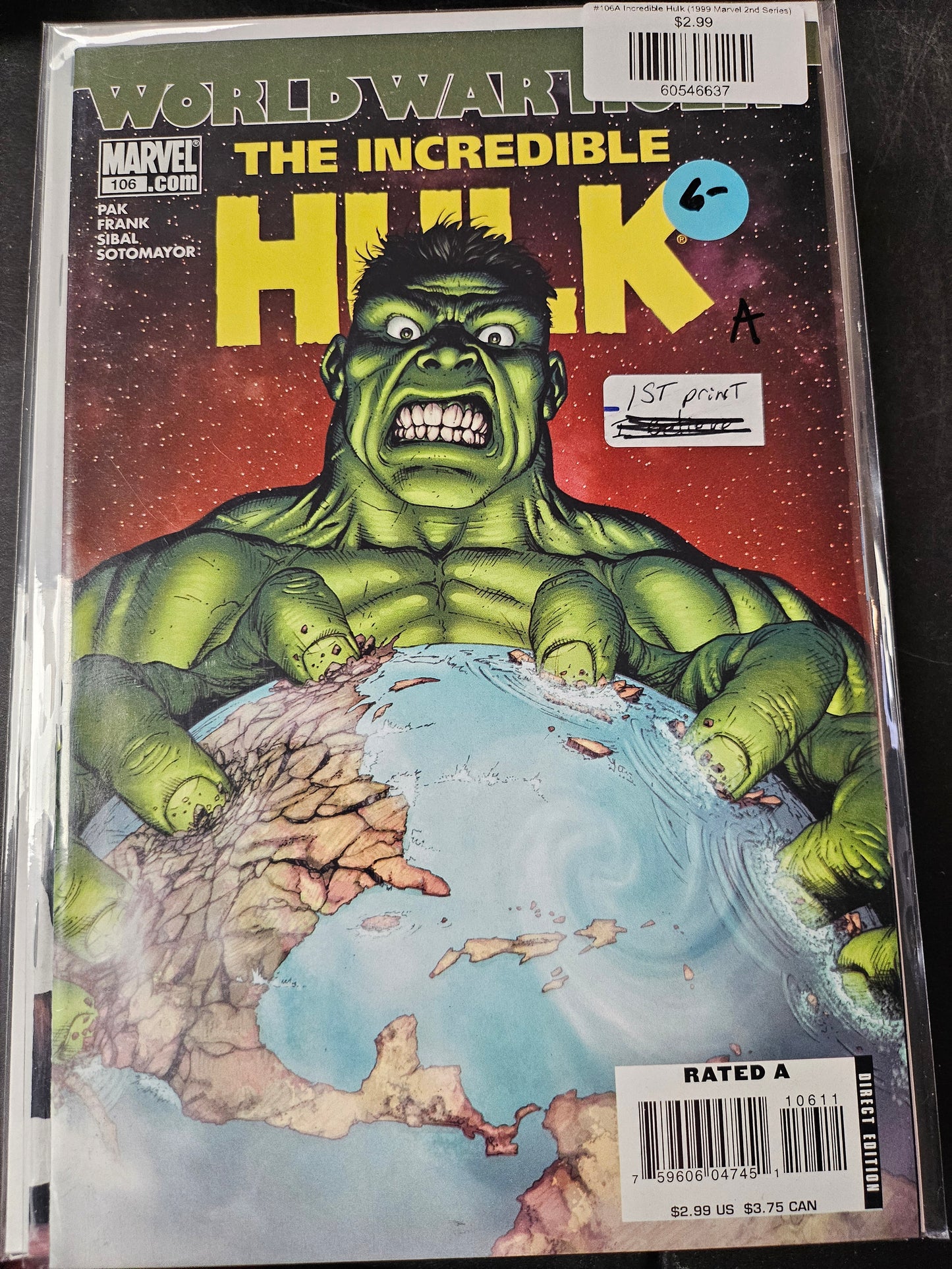 #106A Incredible Hulk (1999 Marvel 2nd Series)