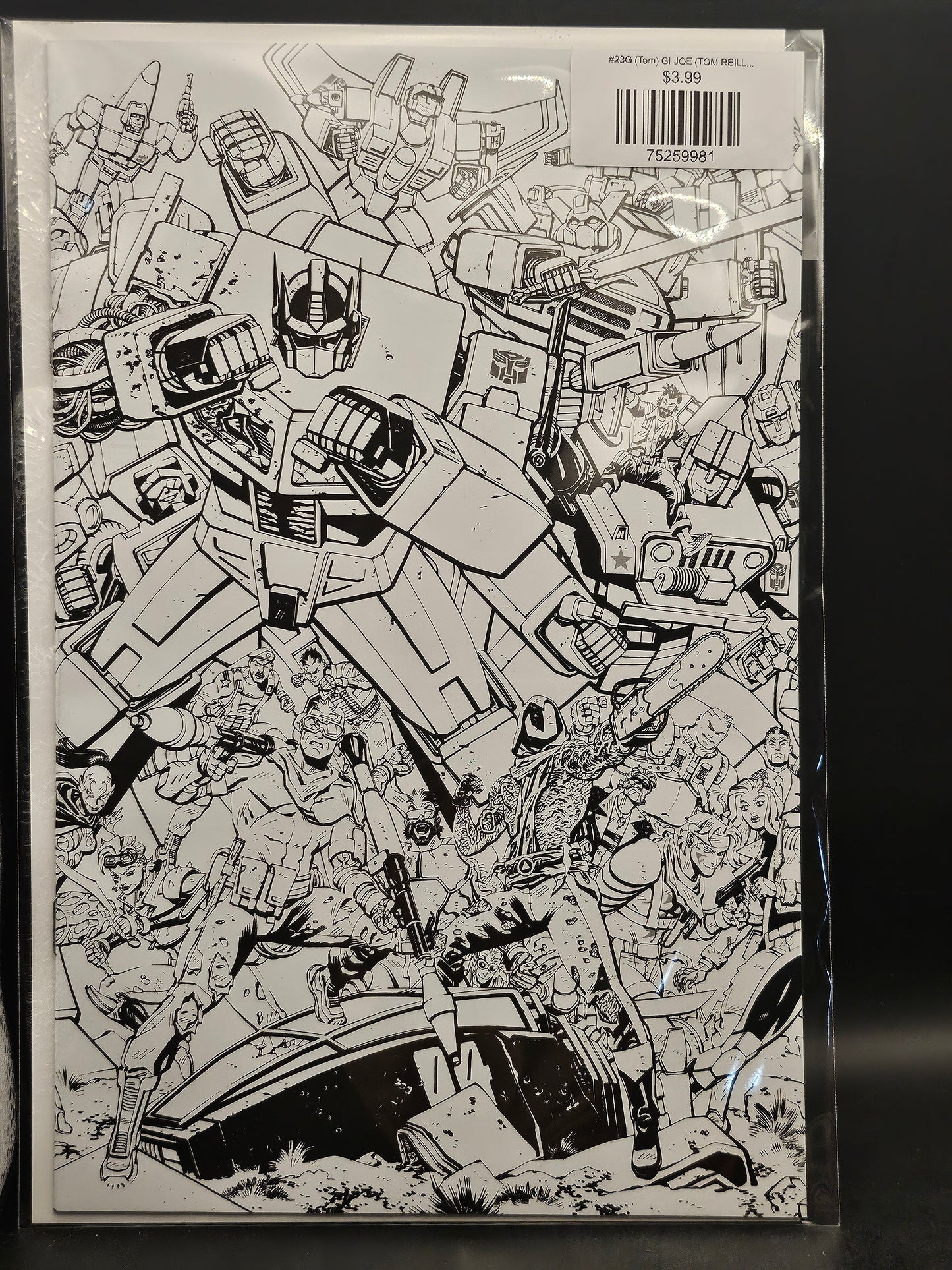 #23G (Tom) GI JOE (TOM REILLY TRANSFORMERS B&W ENERGON UNIVERSE 3RD ANNIVERSARY CONNECTING VAR)