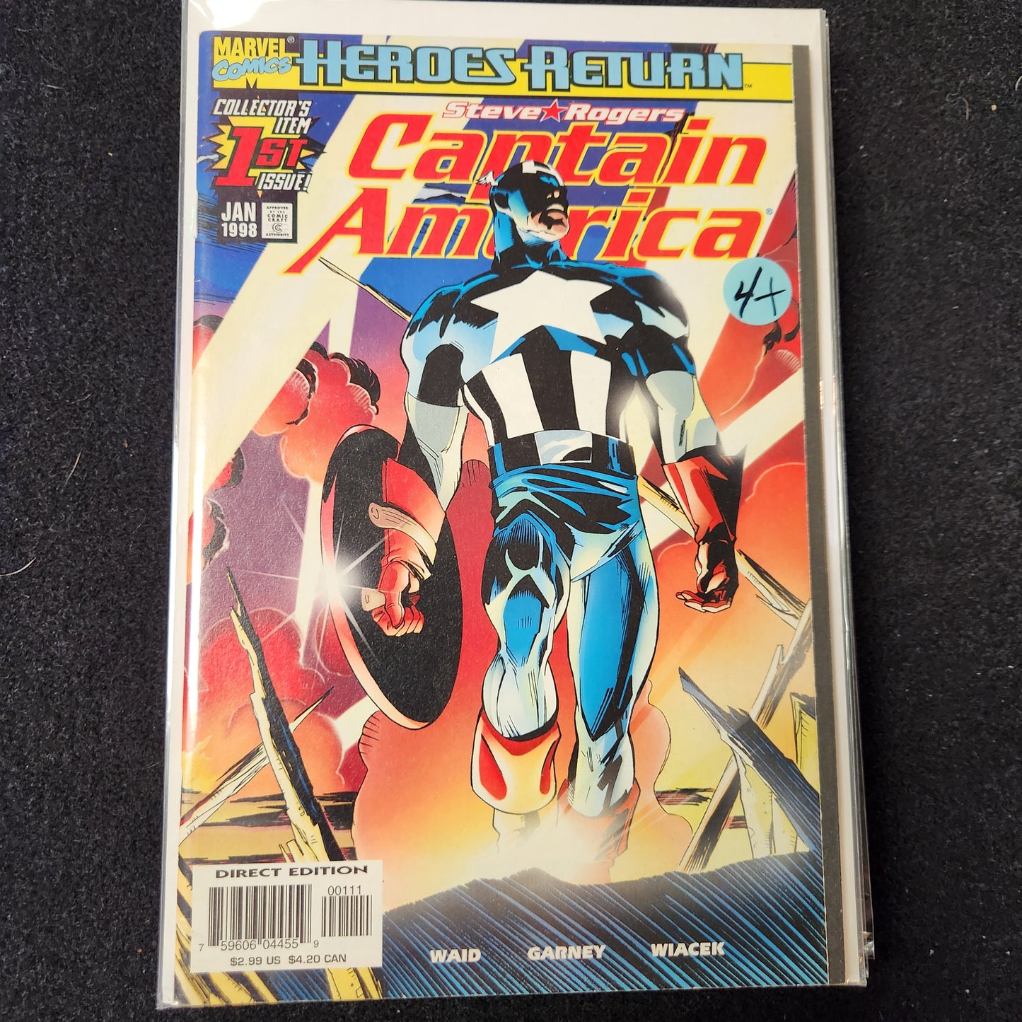 Captain America – Marvel – 1998–2002 – Volume 3 – Ongoing Series – #1 - Direct