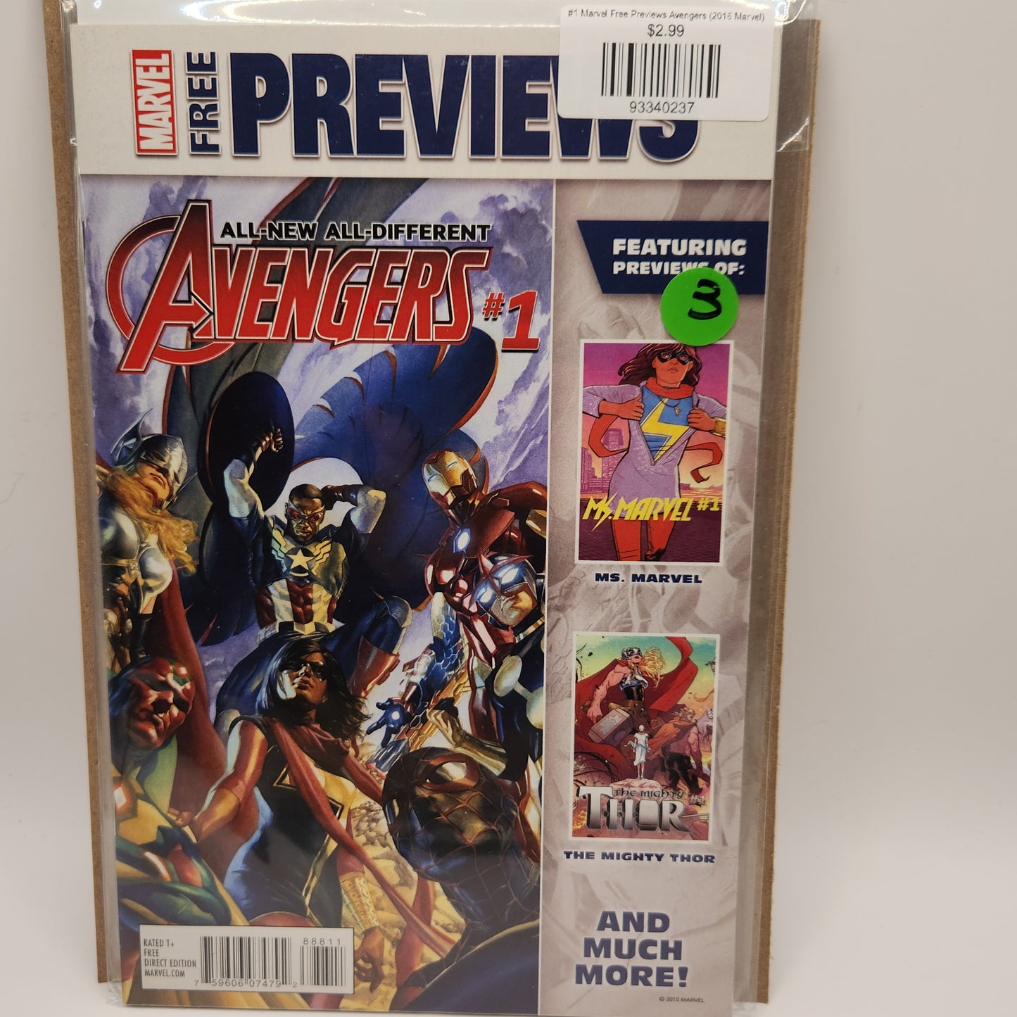 #1 Marvel Free Previews Avengers (2016 Marvel)