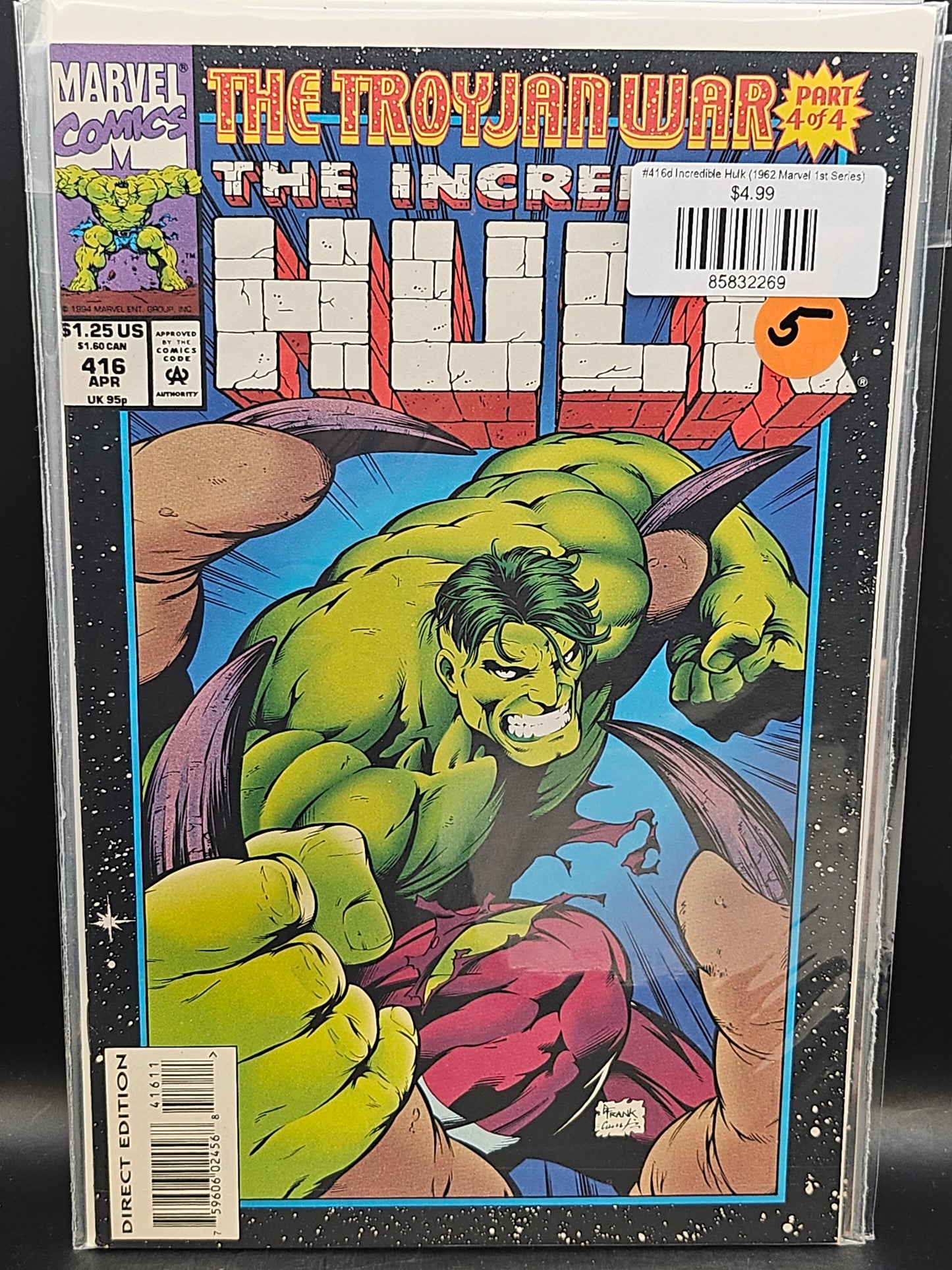#416d Incredible Hulk (1962 Marvel 1st Series)
