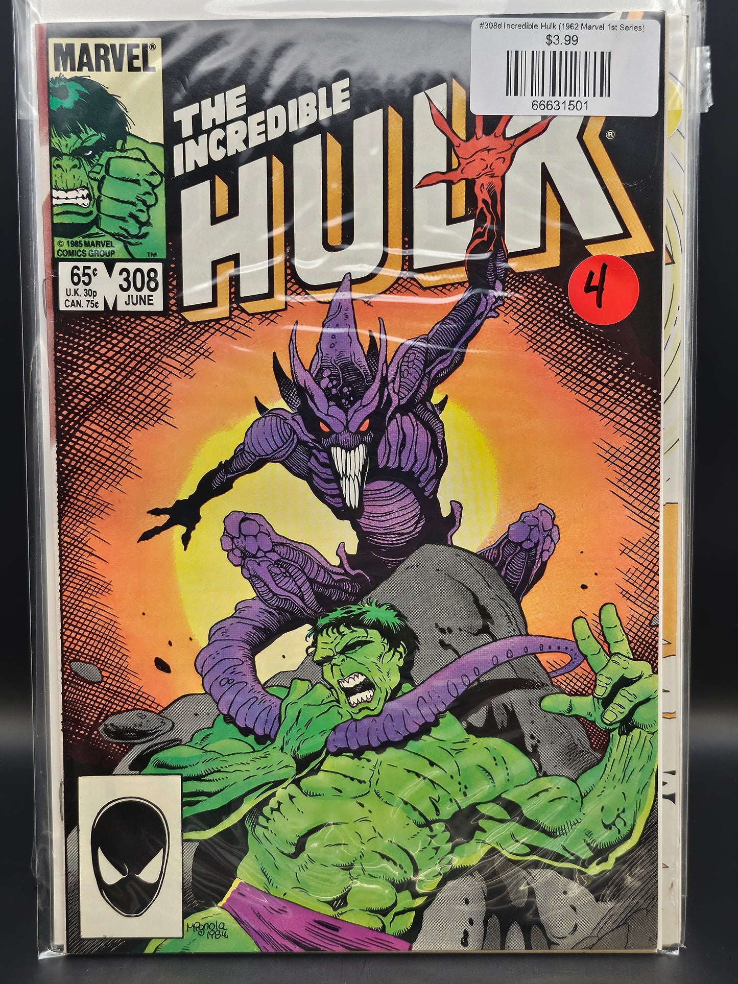 #308d Incredible Hulk (1962 Marvel 1st Series)