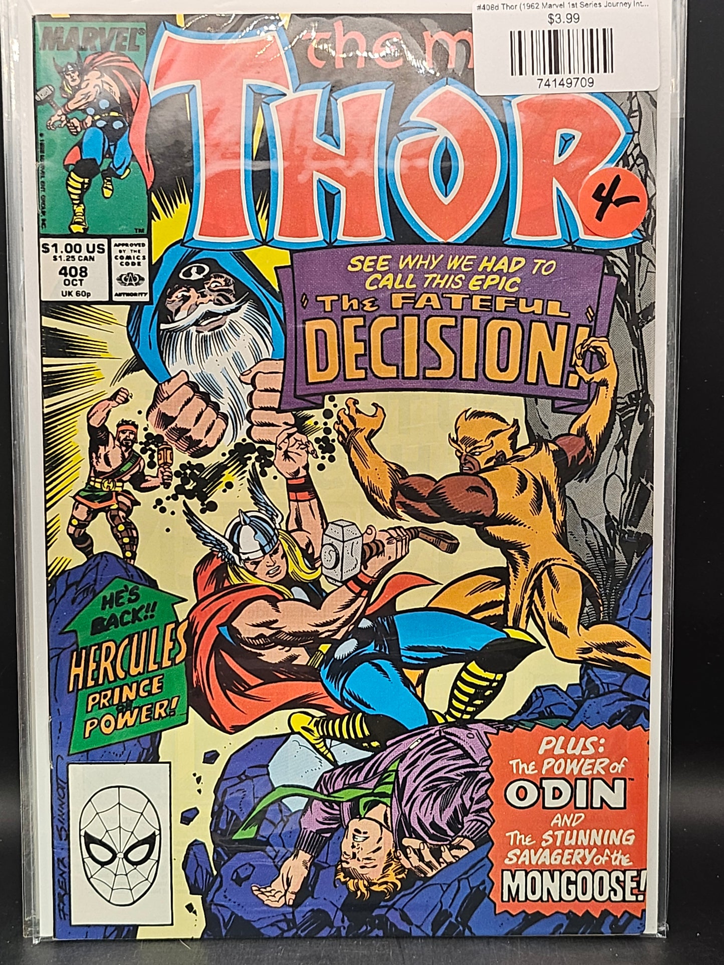 #408d Thor (1962 Marvel 1st Series Journey Into Mystery)