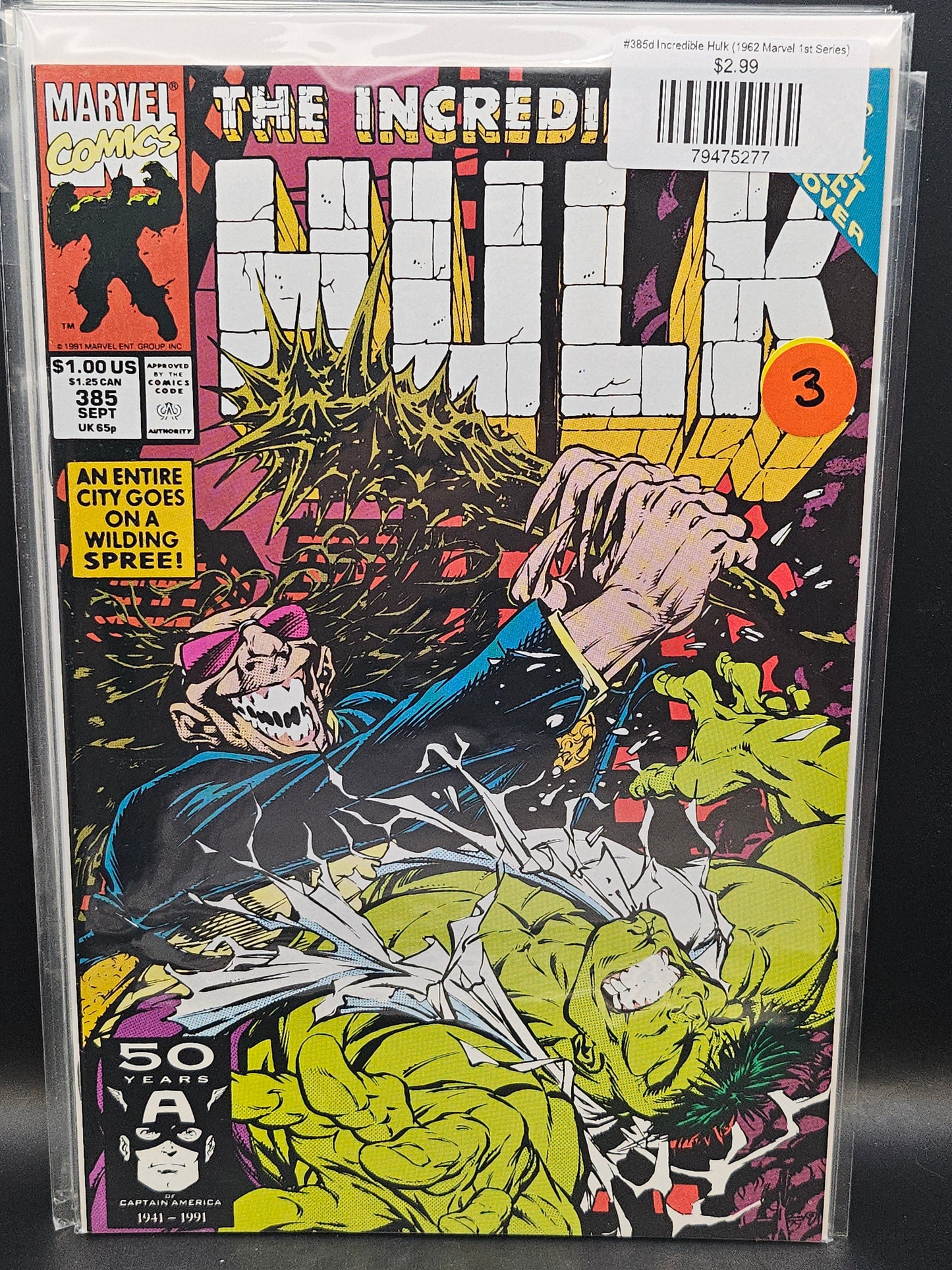 #385d Incredible Hulk (1962 Marvel 1st Series)