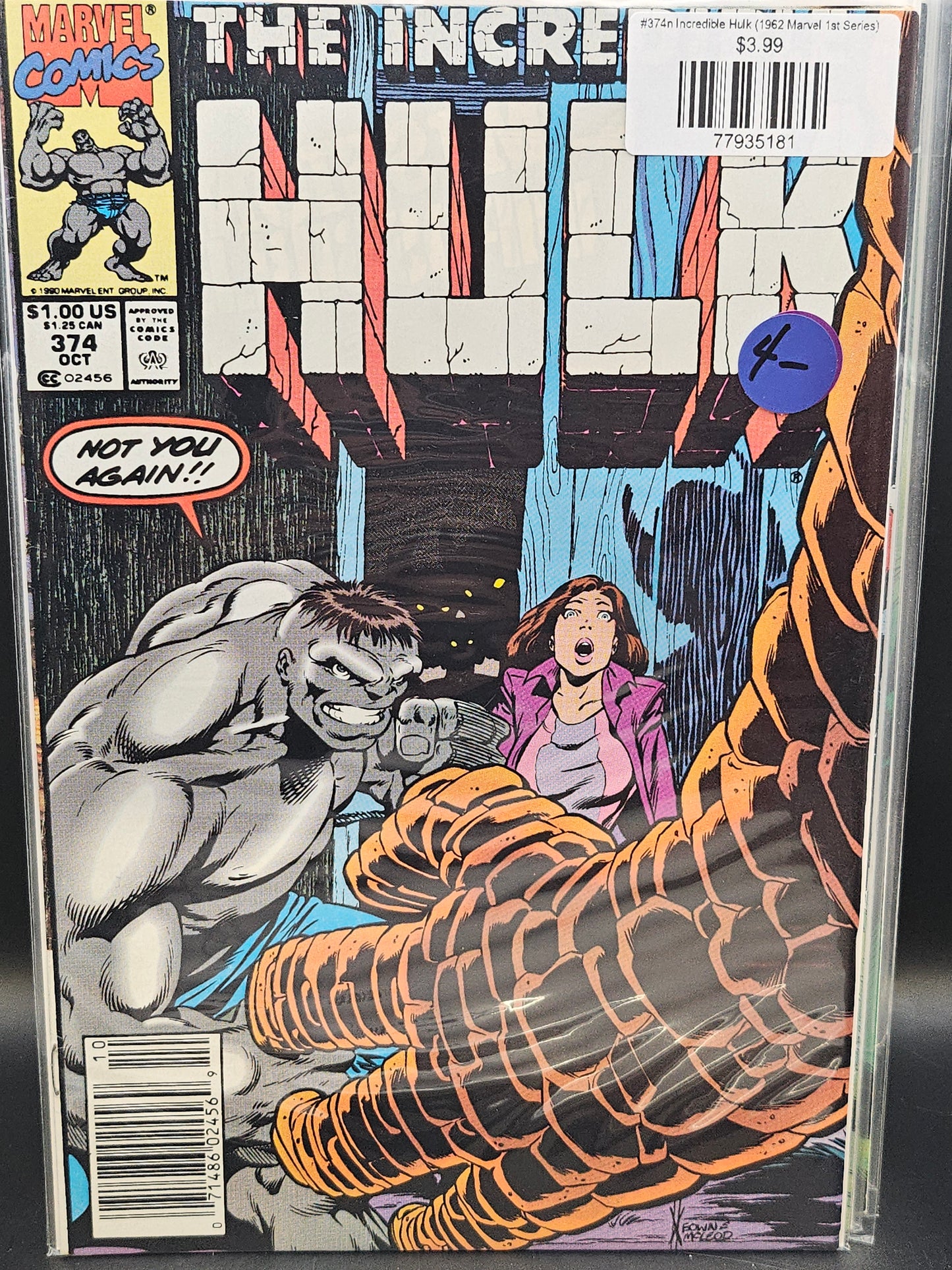 #374n Incredible Hulk (1962 Marvel 1st Series)