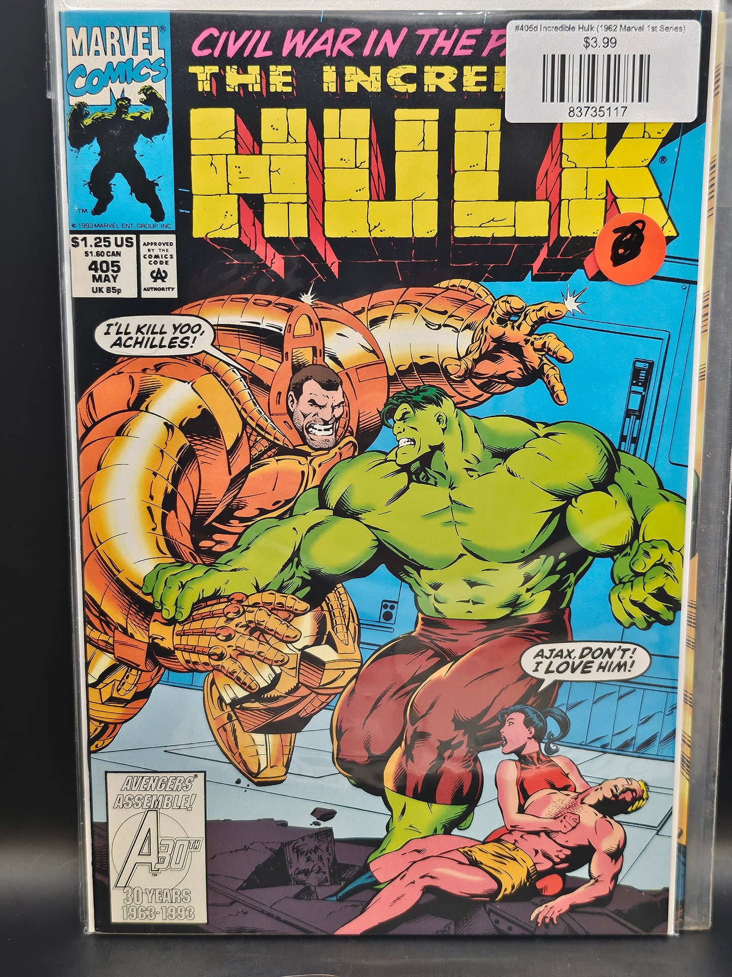 #405d Incredible Hulk (1962 Marvel 1st Series)