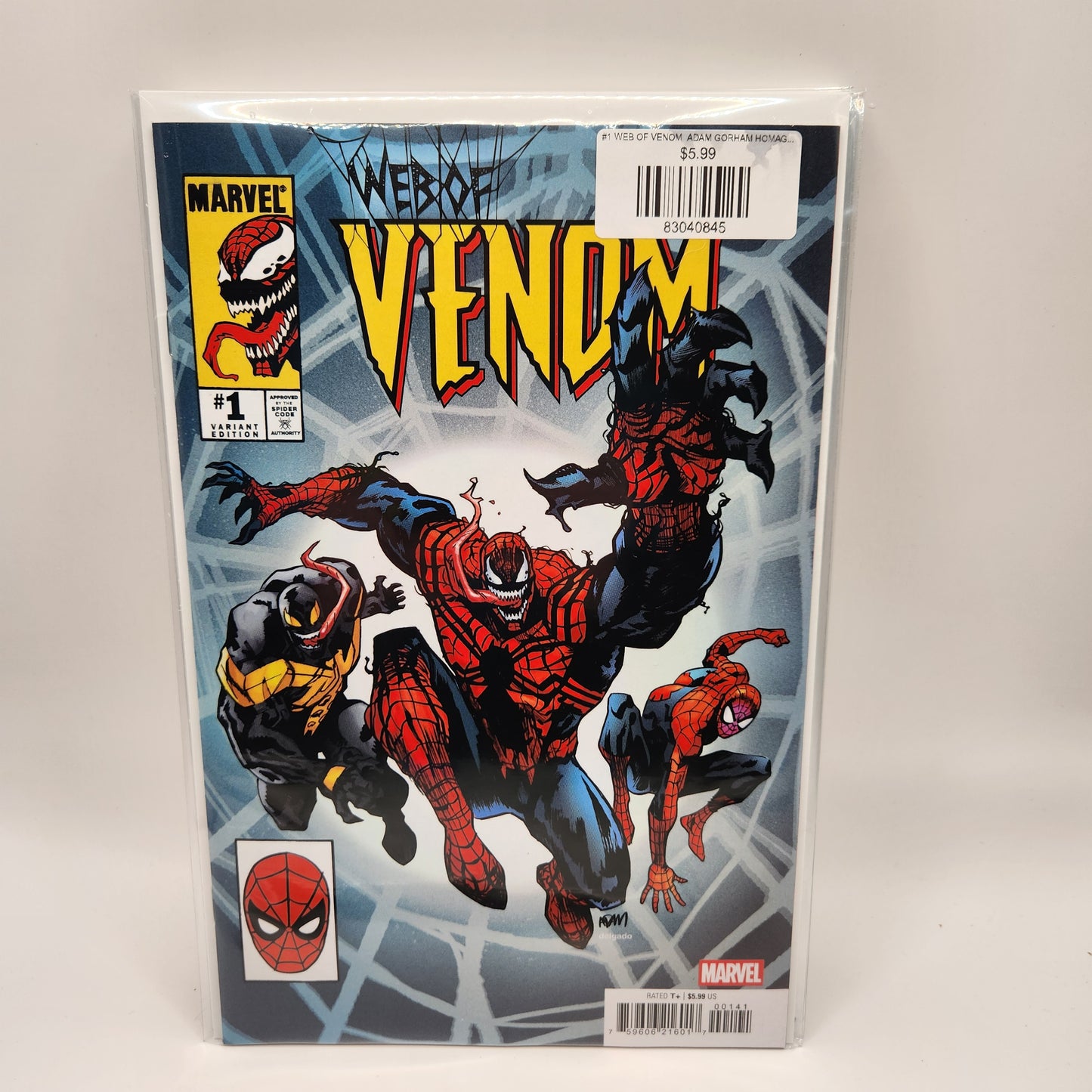 #1 WEB OF VENOM ADAM GORHAM HOMAGE VARIANT
