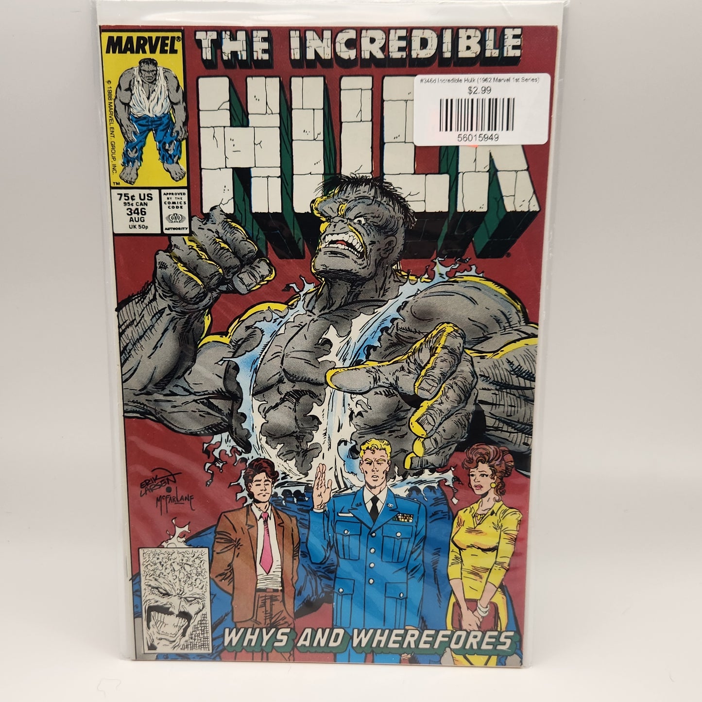 #346d Incredible Hulk (1962 Marvel 1st Series)