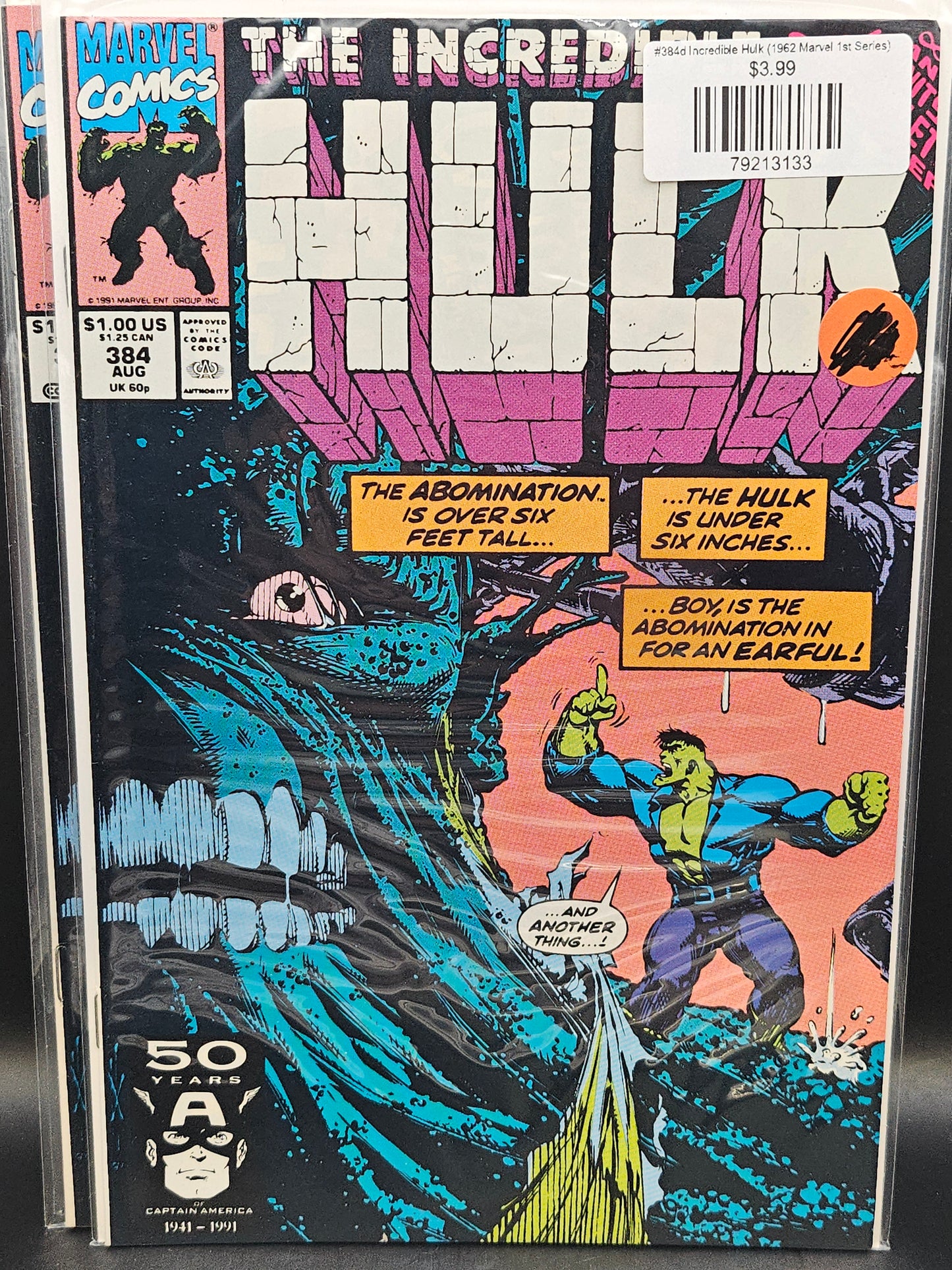 #384d Incredible Hulk (1962 Marvel 1st Series)