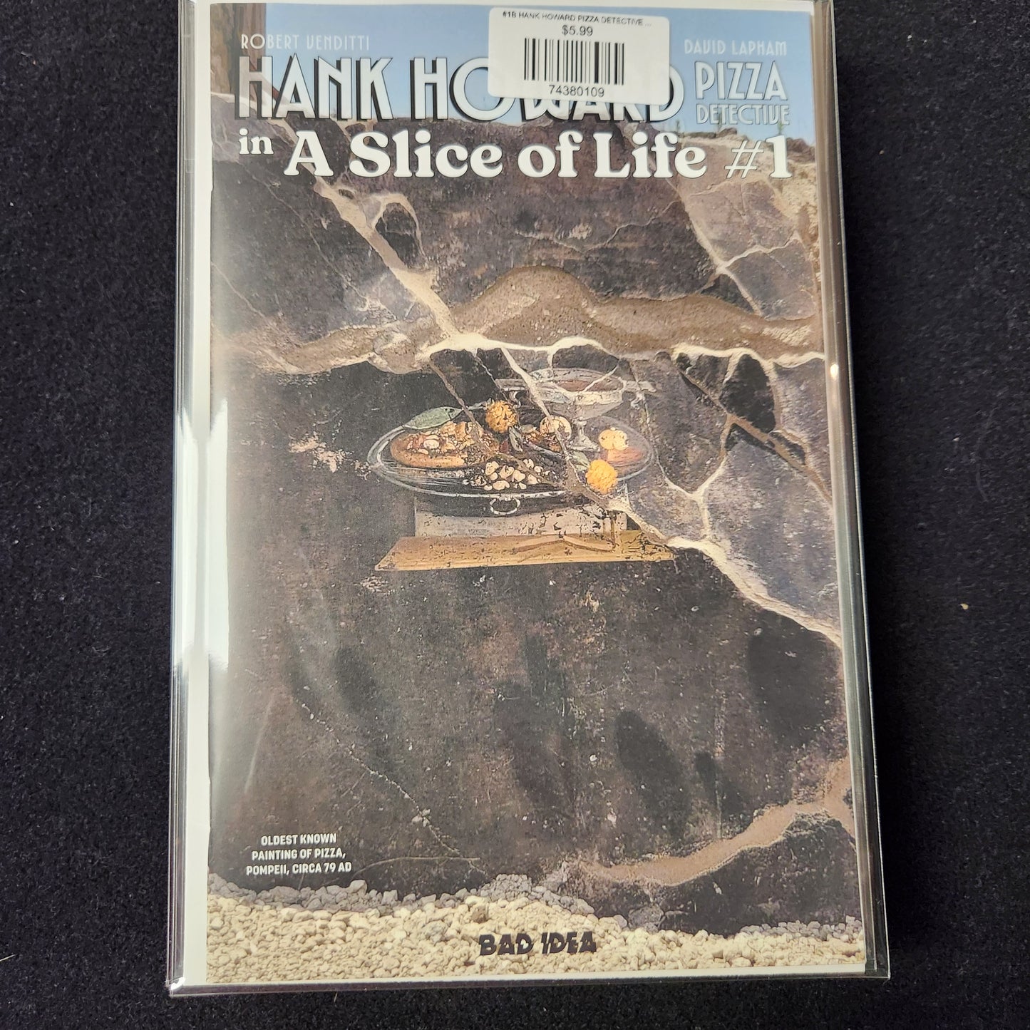 #1B HANK HOWARD PIZZA DETECTIVE A SLICE OF LIFE (OF 2) FIRST KNOWN PIZZA ARTIST OLD MASTERS VAR (OF 2)