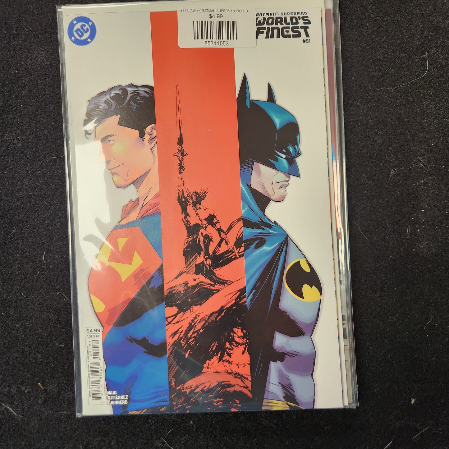 #51B (Adrian) BATMAN SUPERMAN WORLDS FINEST (ADRIAN GUTIERREZ CARD STOCK VAR)