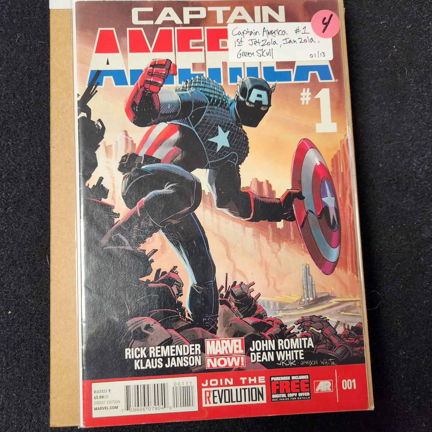 Captain America – Marvel – 2013–2014 – Volume 7 – Ongoing Series – #1 / 001 - Cover A - First Printing