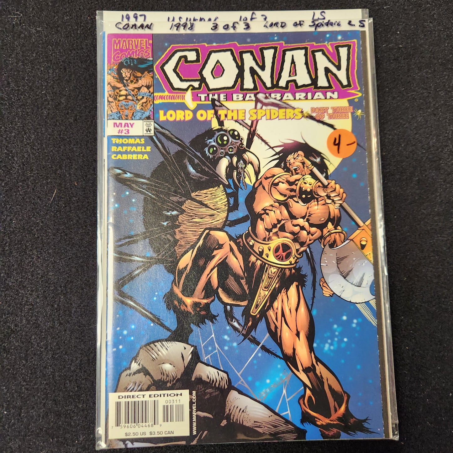 Conan: Lord of the Spiders – Marvel Comics – 1998 – Volume 1 – Limited Series – #3 of 3