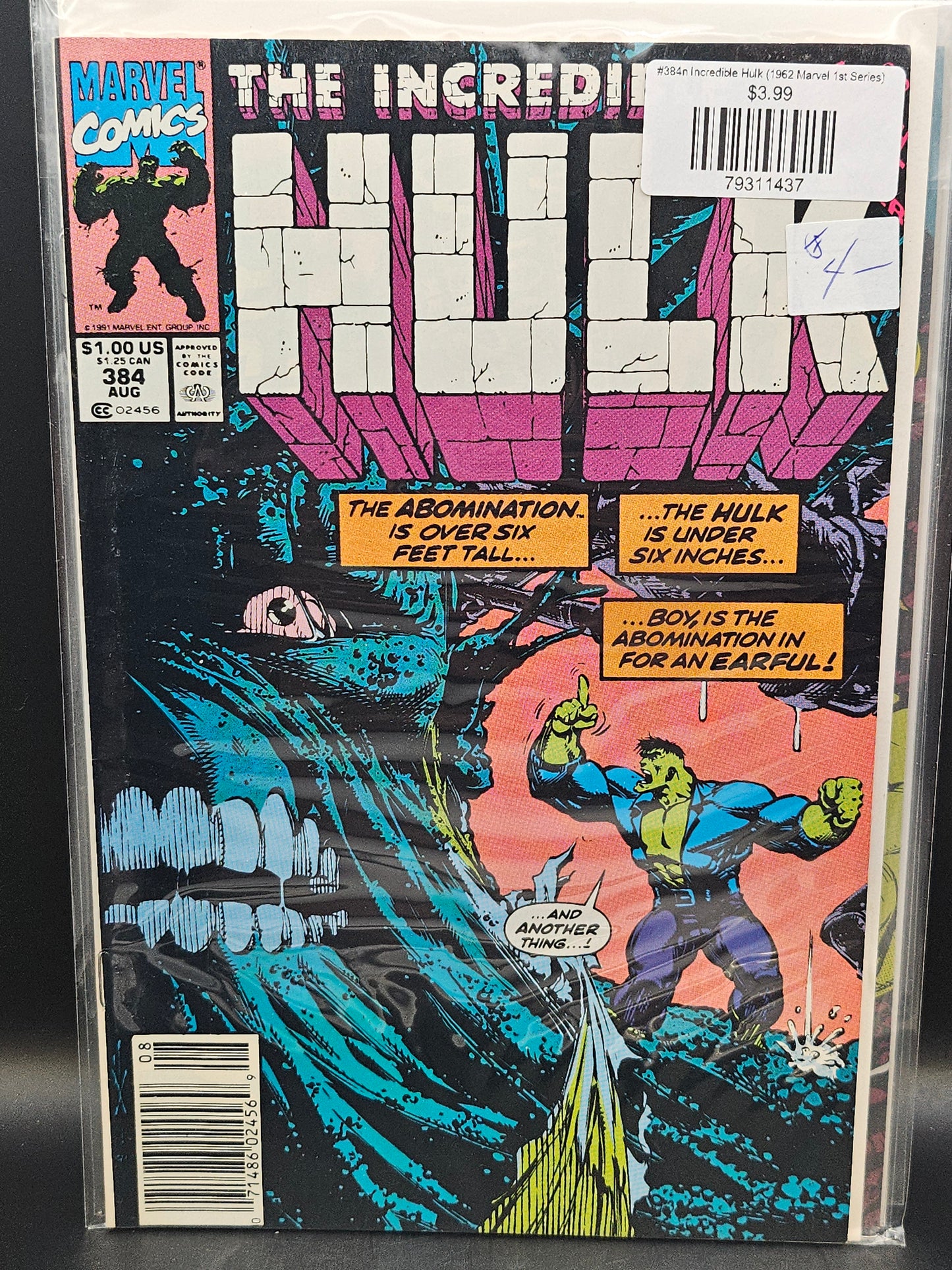 #384n Incredible Hulk (1962 Marvel 1st Series)