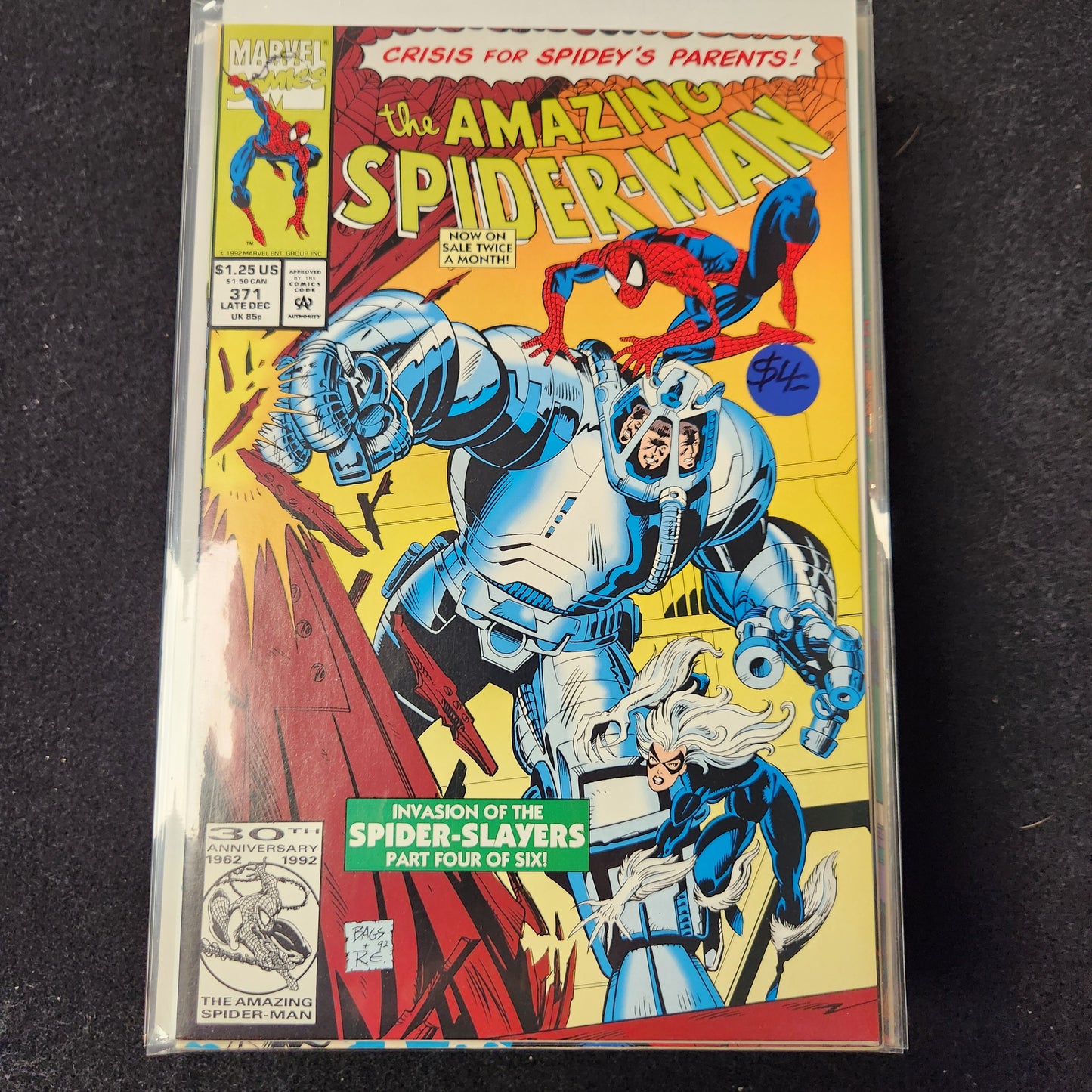 Amazing Spiderman V1 1963–1998 #371 (1992) — Spider-Slayers 4 of 6