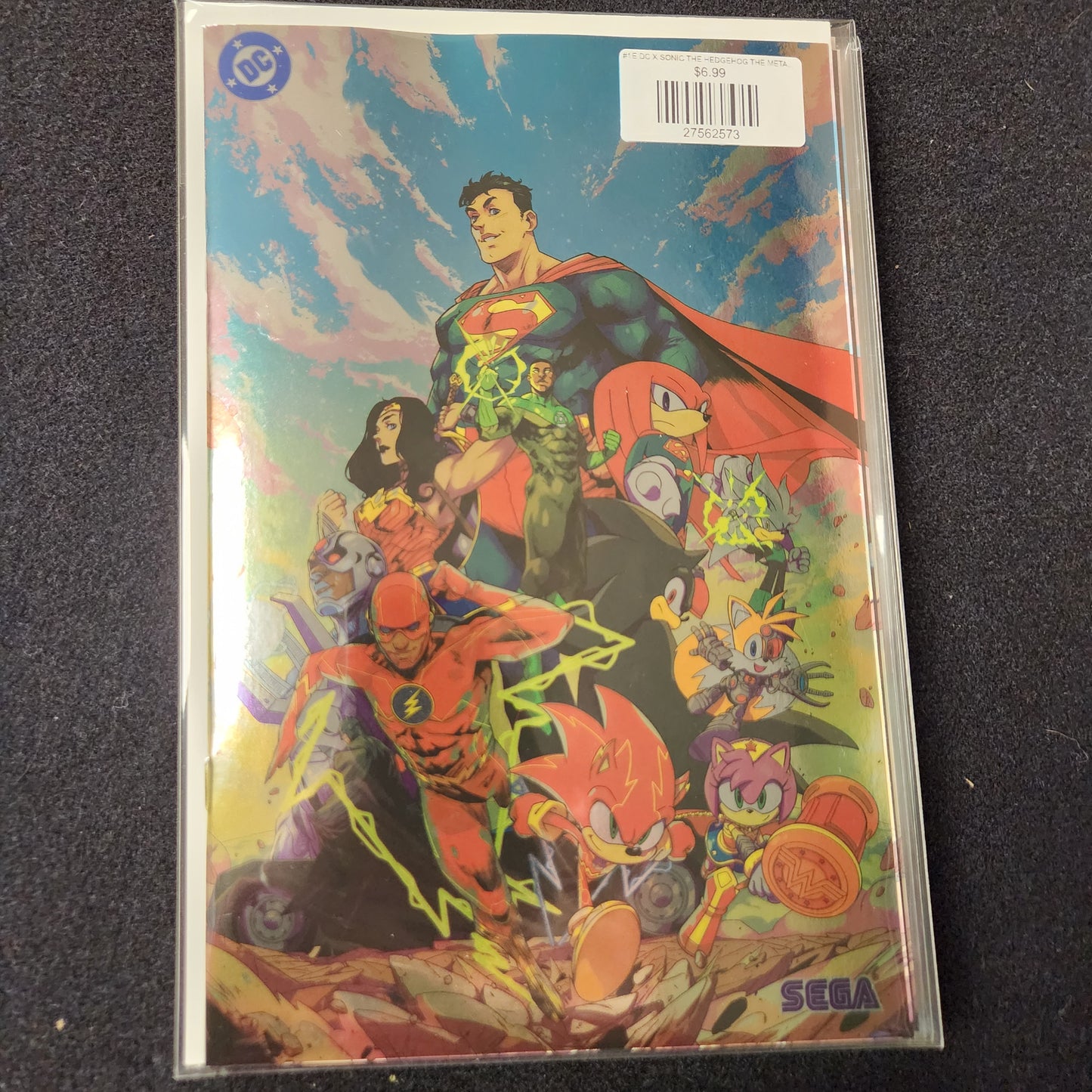 #1E DC X SONIC THE HEDGEHOG THE METAL LEGION (OF 5) PABLO M COLLAR FOIL VAR (OF 5)