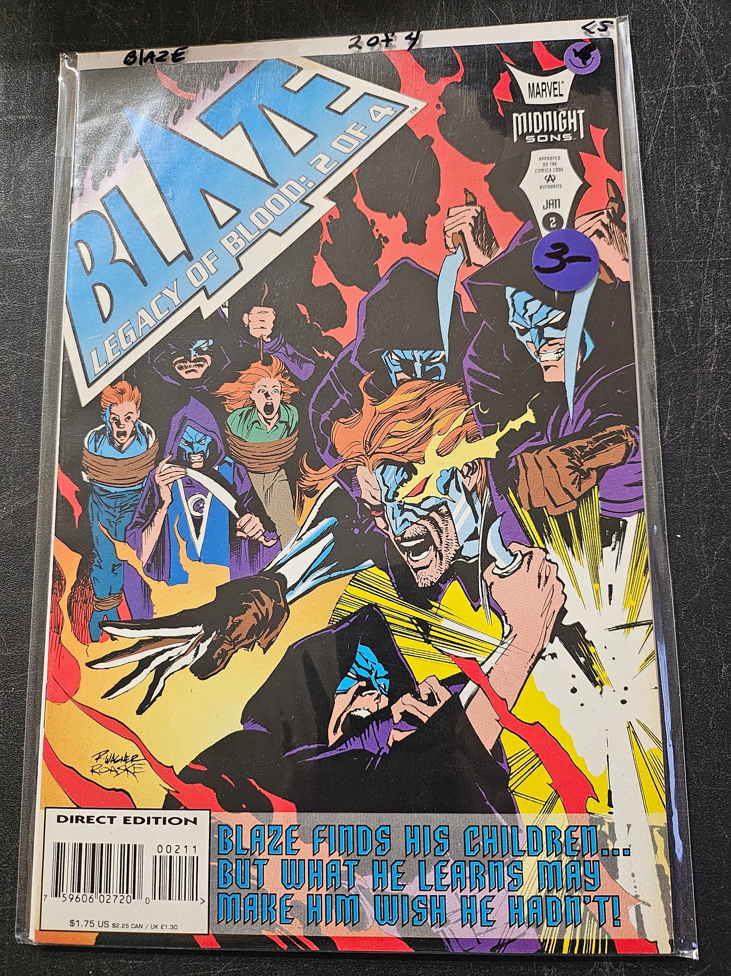 Blaze: Legacy of Blood – Marvel Comics – (1993–1994) – Volume 1 – Limited Series - #2 of 4