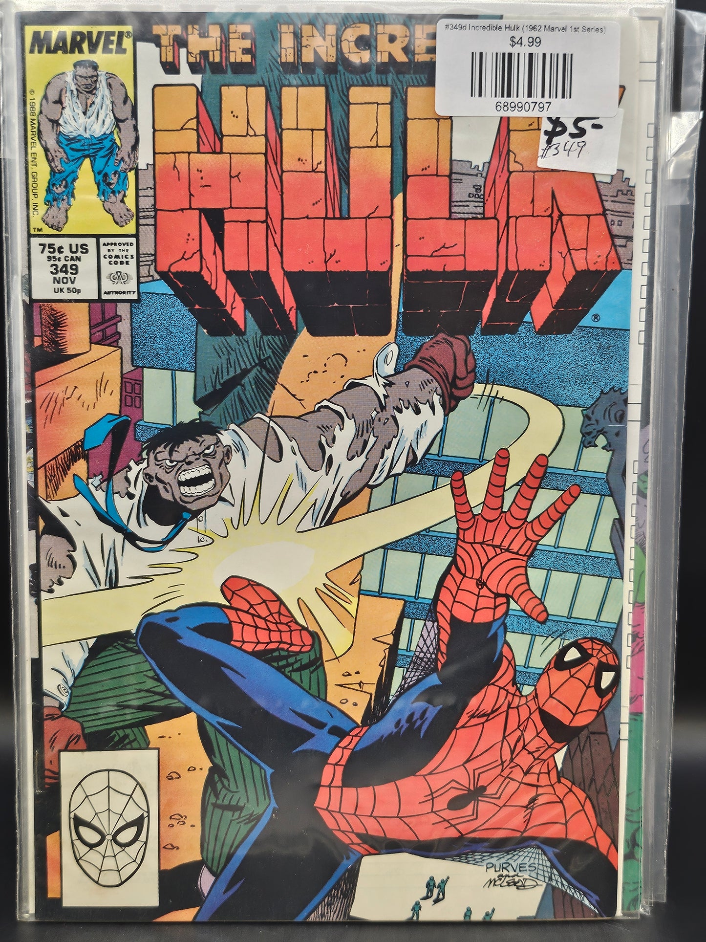 #349d Incredible Hulk (1962 Marvel 1st Series)