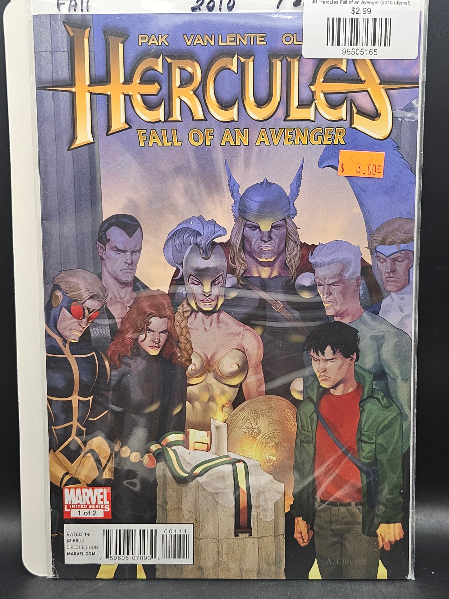 #1 Hercules Fall of an Avenger (2010 Marvel)