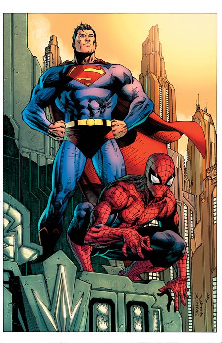 DC MARVEL SUPERMAN SPIDER-MAN #1 (ONE SHOT) CVR B JIM LEE CARD STOCK VAR (Order By 03/02/26) (Estimated In Store By 03/25/26)