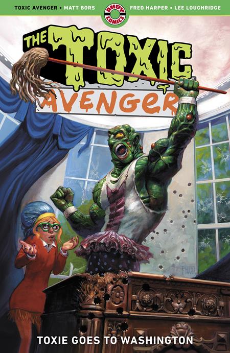THE TOXIC AVENGER TP VOL 3 TOXIE GOES TO WASHINGTON (MR) (Order By 06/01/26) (Estimated In Store By 09/23/26) (THIS ITEM IS A PRE-ORDER AND YOU WILL NOT RECEIVE IT UNTIL AFTER THE IN STORE DATE)