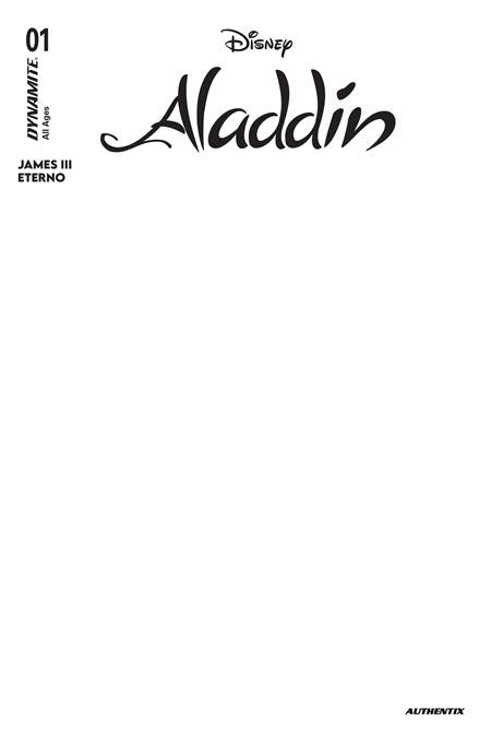 ALADDIN #1 CVR E BLANK AUTHENTIX VAR (Order By 05/04/26) (Estimated In Store By 05/27/26) (THIS ITEM IS A PRE-ORDER AND YOU WILL NOT RECEIVE IT UNTIL AFTER THE IN STORE DATE)