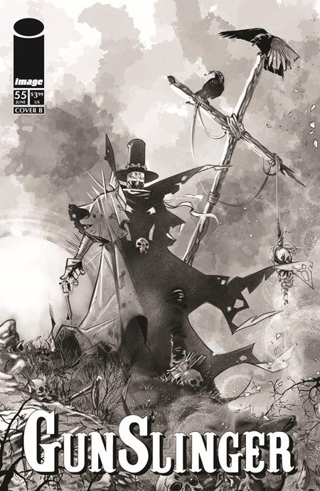 GUNSLINGER SPAWN #55 CVR B IG GUARA B&W VAR (Order By 05/25/26) (Estimated In Store By 06/17/26) (THIS ITEM IS A PRE-ORDER AND YOU WILL NOT RECEIVE IT UNTIL AFTER THE IN STORE DATE)