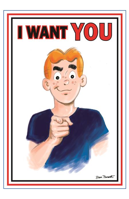 ARCHIE COMICS CELEBRATES AMERICAS 250TH (ONE SHOT) CVR C DAN PARENT UNCLE SAM POSTER ART VAR (Order By 06/08/26) (Estimated In Store By 07/01/26) (THIS ITEM IS A PRE-ORDER AND YOU WILL NOT RECEIVE IT UNTIL AFTER THE IN STORE DATE)