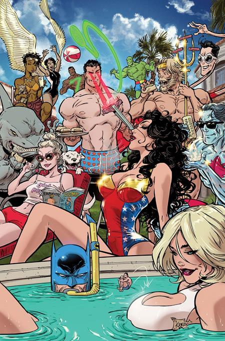 JUSTICE LEAGUE UNLIMITED #21 CVR F KAARE ANDREWS SWIMSUIT CARD STOCK VAR (Pre-Order by 06/29/26 | Est. In-Store: 07/22/26 | Ships after release)