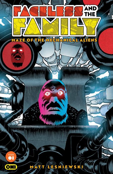 FACELESS AND THE FAMILY MAZE OF THE MECHANICAL ALIENS #1 (OF 4) CVR B KELLEY JONES VAR (Order By 06/08/26) (Estimated In Store By 07/01/26) (THIS ITEM IS A PRE-ORDER AND YOU WILL NOT RECEIVE IT UNTIL AFTER THE IN STORE DATE)