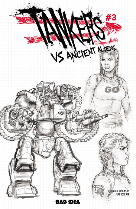 TANKERS VS ANCIENT ALIENS # 3 (OF 4) CVR C JUAN JOSE RYP DESIGN VAR (Pre-Order by 07/20/26 | Est. In-Store: 08/19/26 | Ships after release)